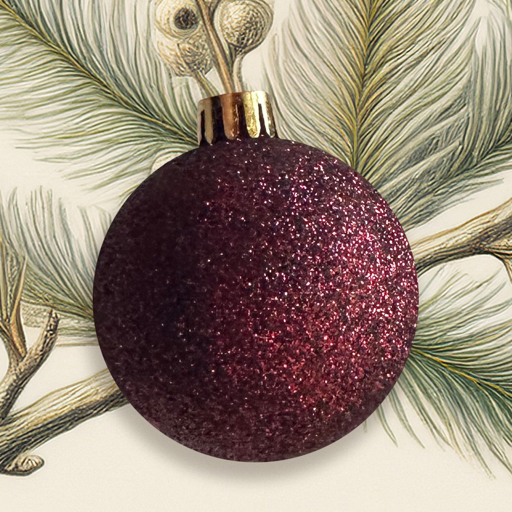 Maroon Sparkle | Shatterproof | 5.5 cm | 2 Available |