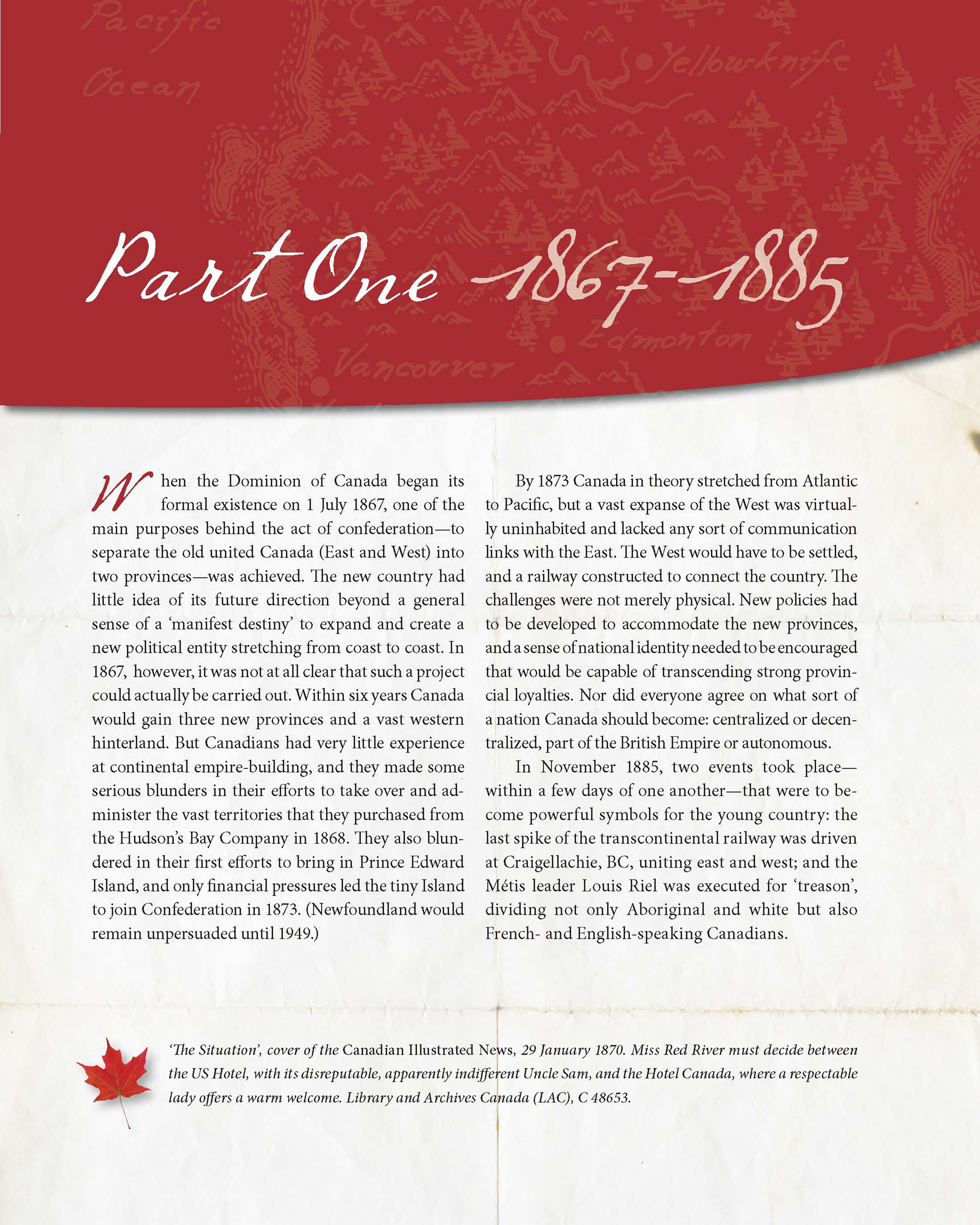 Part opener sample from The Peoples of Canada, A Pre and Post Confederation, Fourth Edition