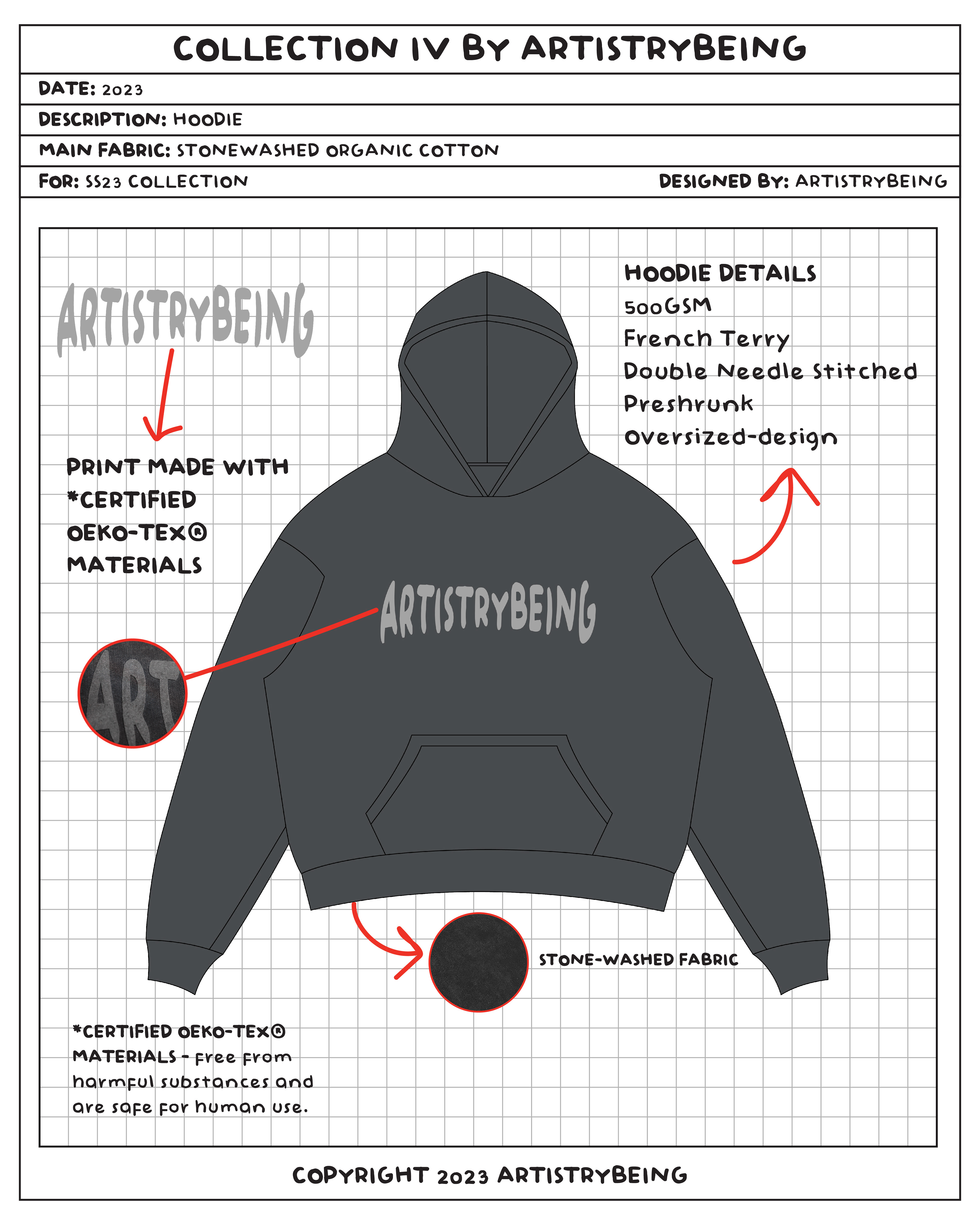 SS23 Stone-washed Hoodie