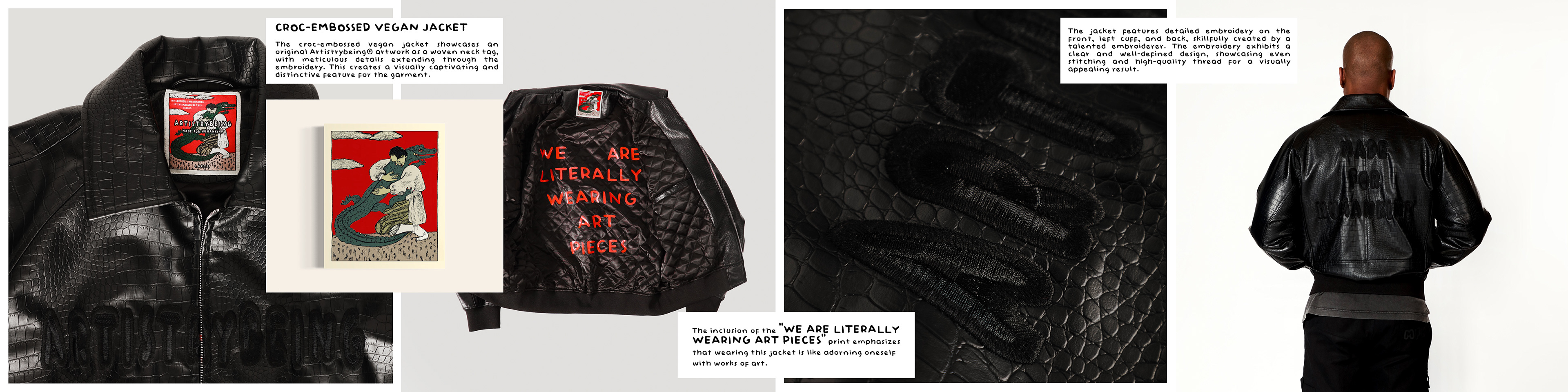 Croc-embossed jacket by artistrybeing