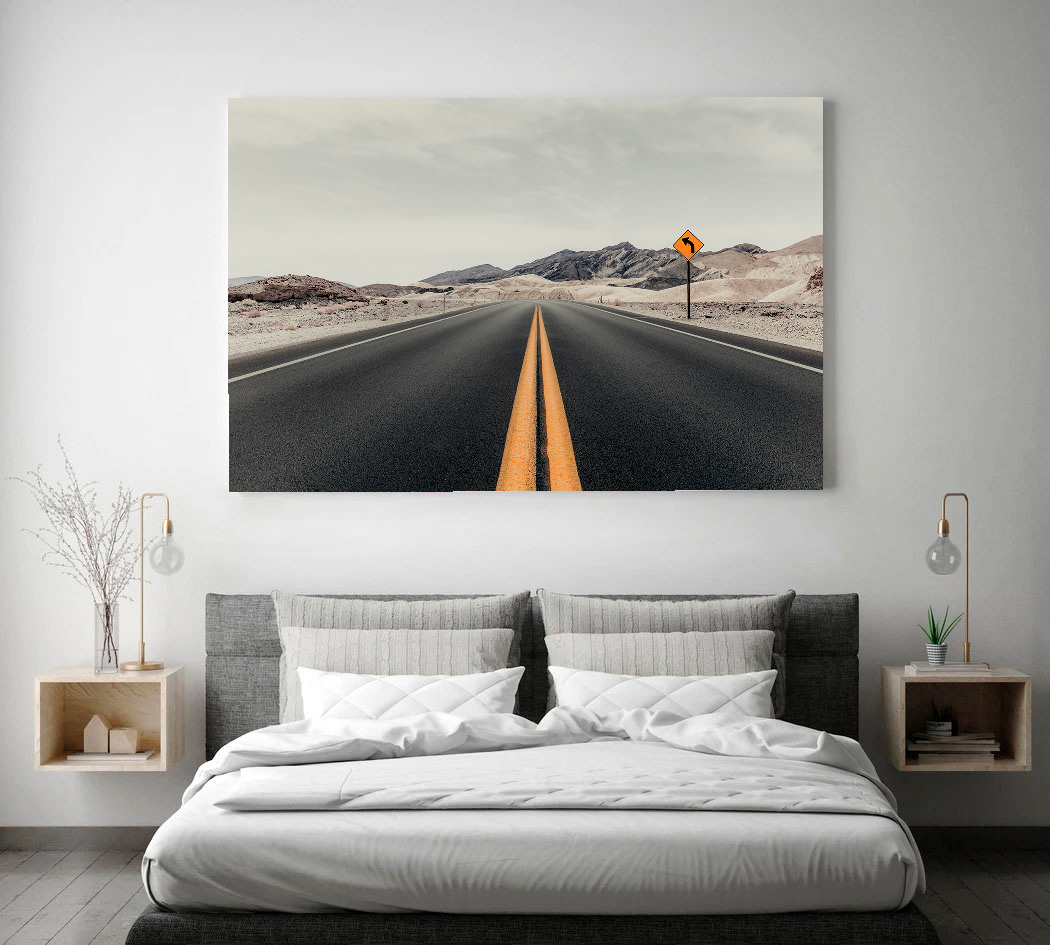 Fotokunst fra Death Valley som vægkunst i bolig. Ørken, stilhed og rå landskab.