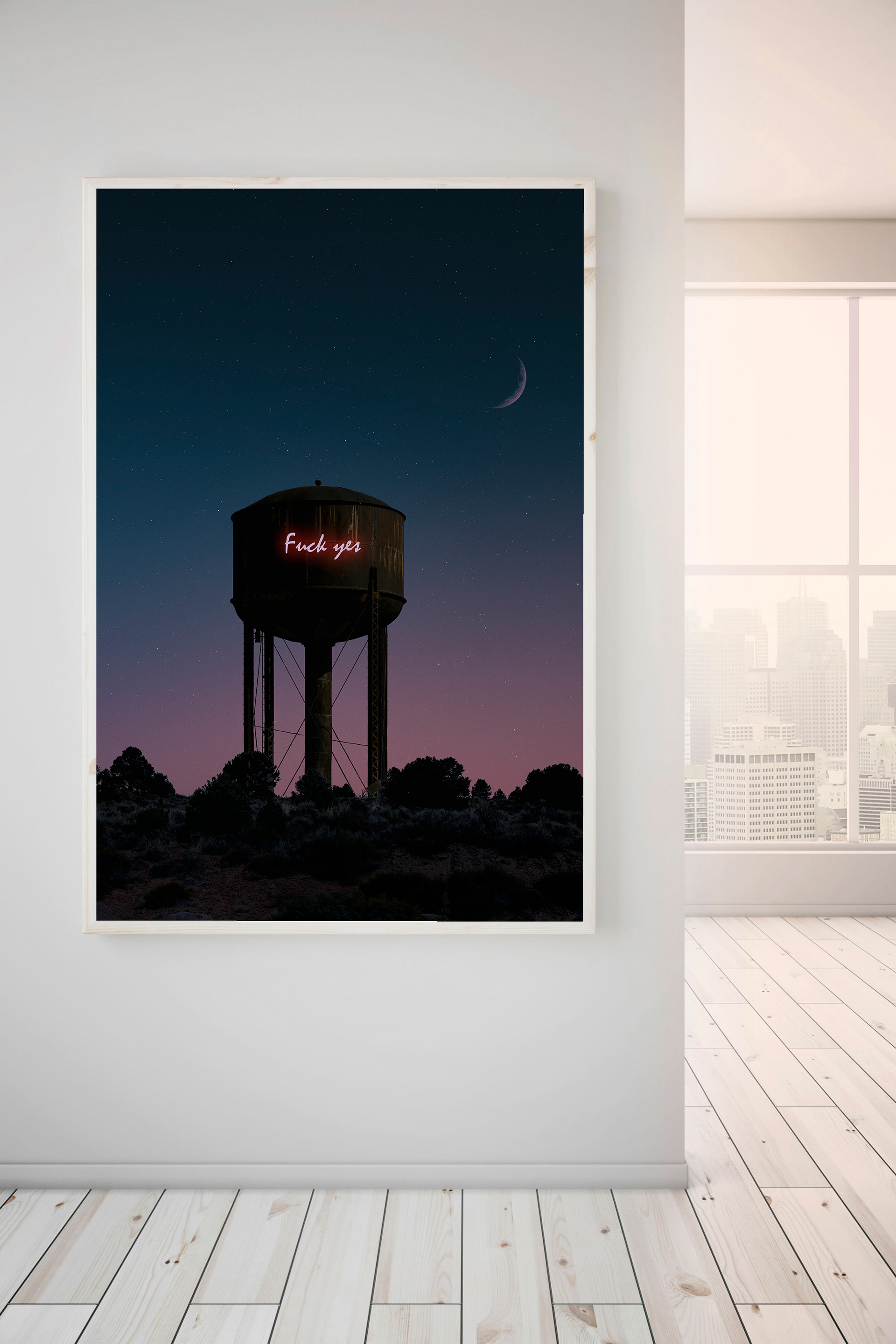 Konceptuel fotokunst som moderne vægkunst i hjem. Surrealistiske og kreative billeder skabt i Photoshop.