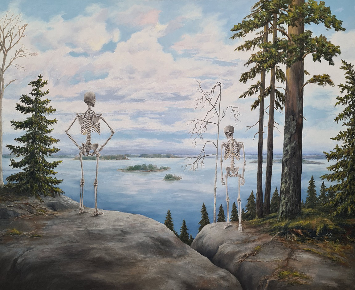 On the rocks, Oil on canvas, 2023