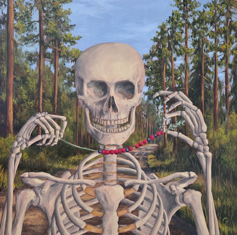 Berry season, oil on canvas, 38x38 cm, 2026