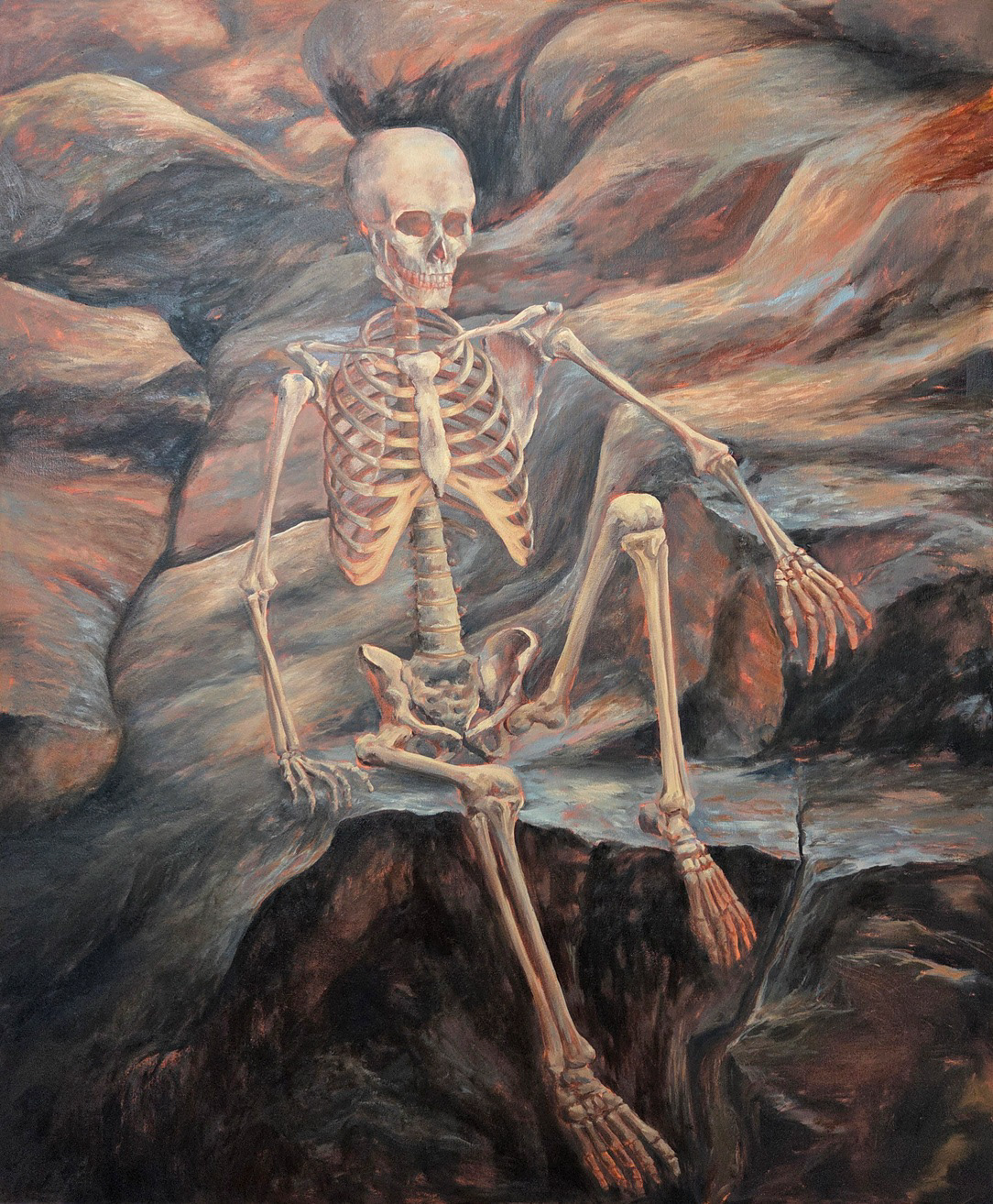 Descent, oil on canvas, 120x100 cm, 2026