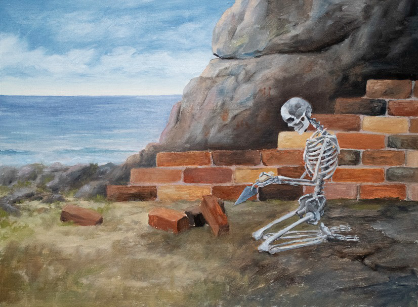 Bricklayer, Oil on canvas, 2022
