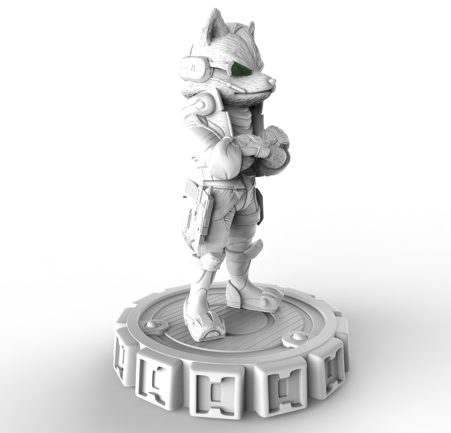 STL file Star fox / Star Wing - Fox McCloud - figure ⭐・3D printable model  to download・Cults