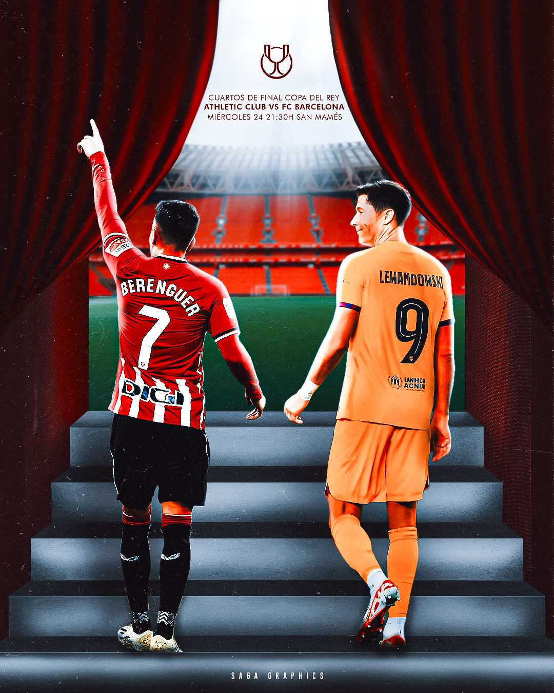 Athletic Club vs Barcelona (Team Match Day Concept)