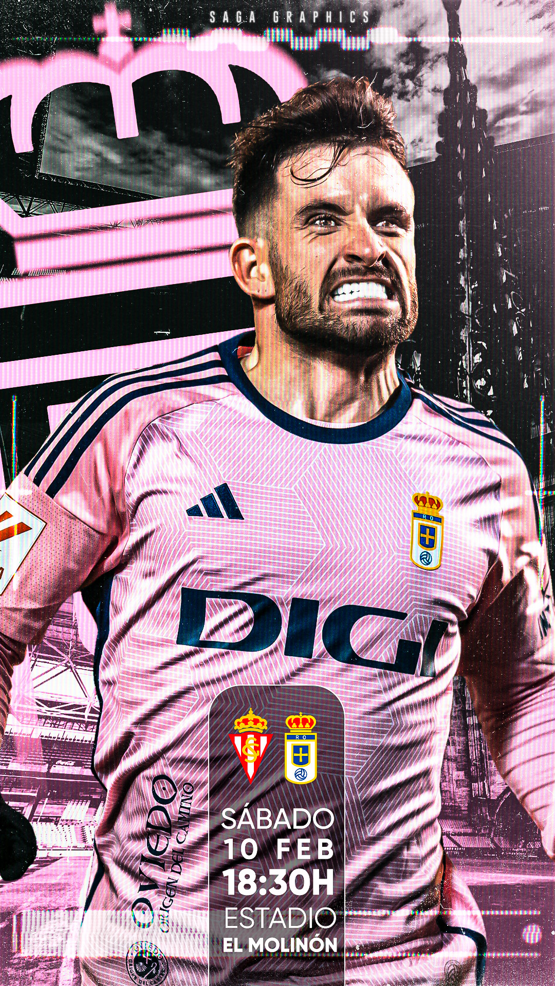 Sebas Moyano (Oviedo) Match Day Graphic Concept