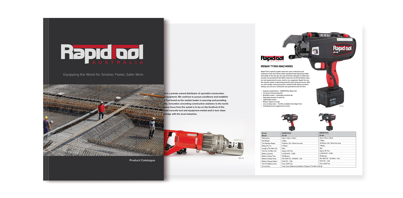 Rapid Tool product catalogue cover page and first page