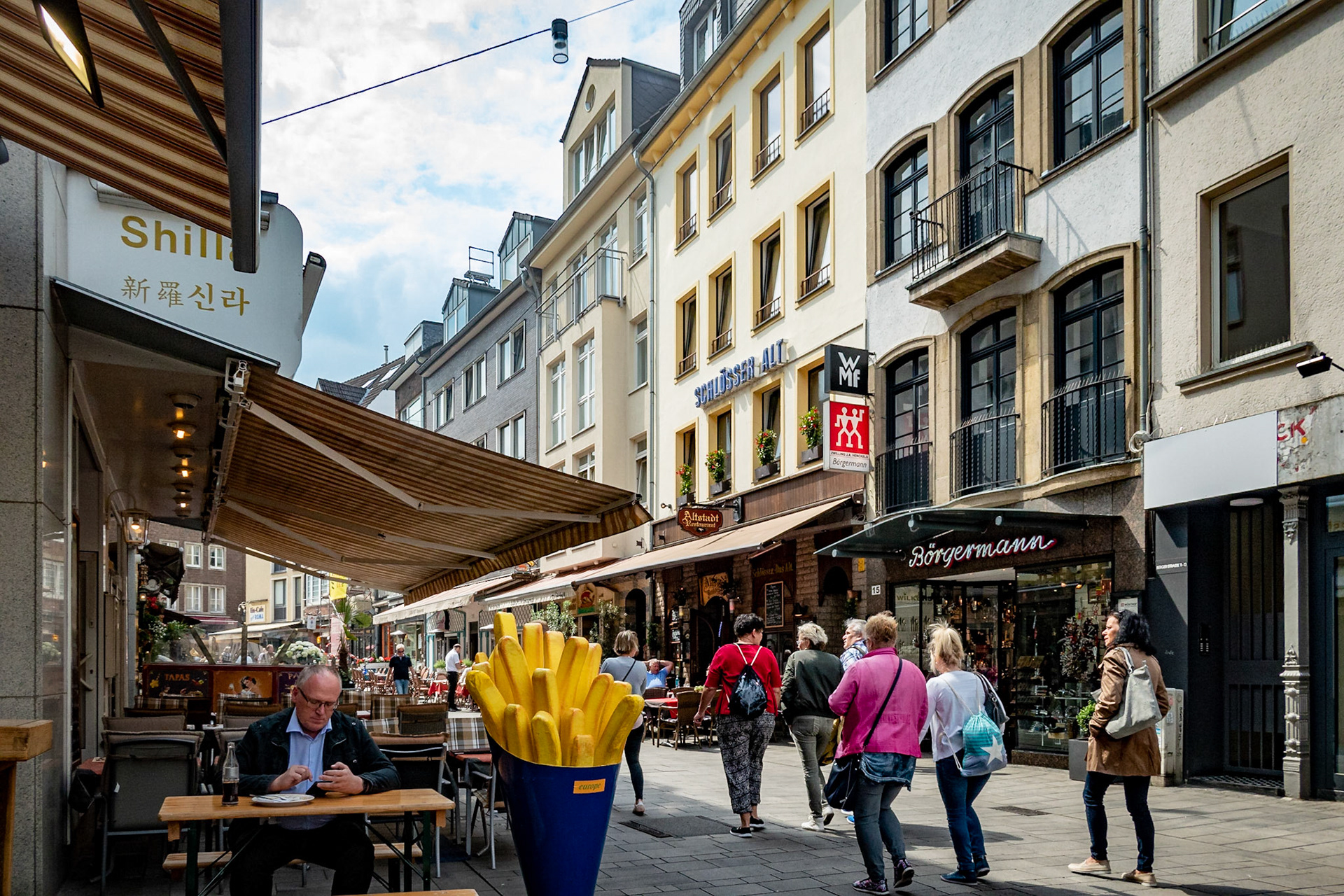 French Fries in the AltStadt, Düsseldorf, Germany