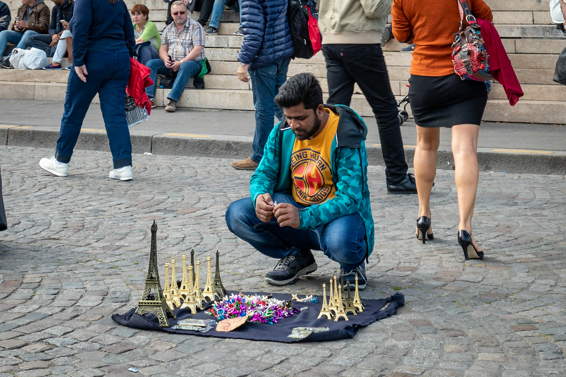 Souvenir seller, Paris