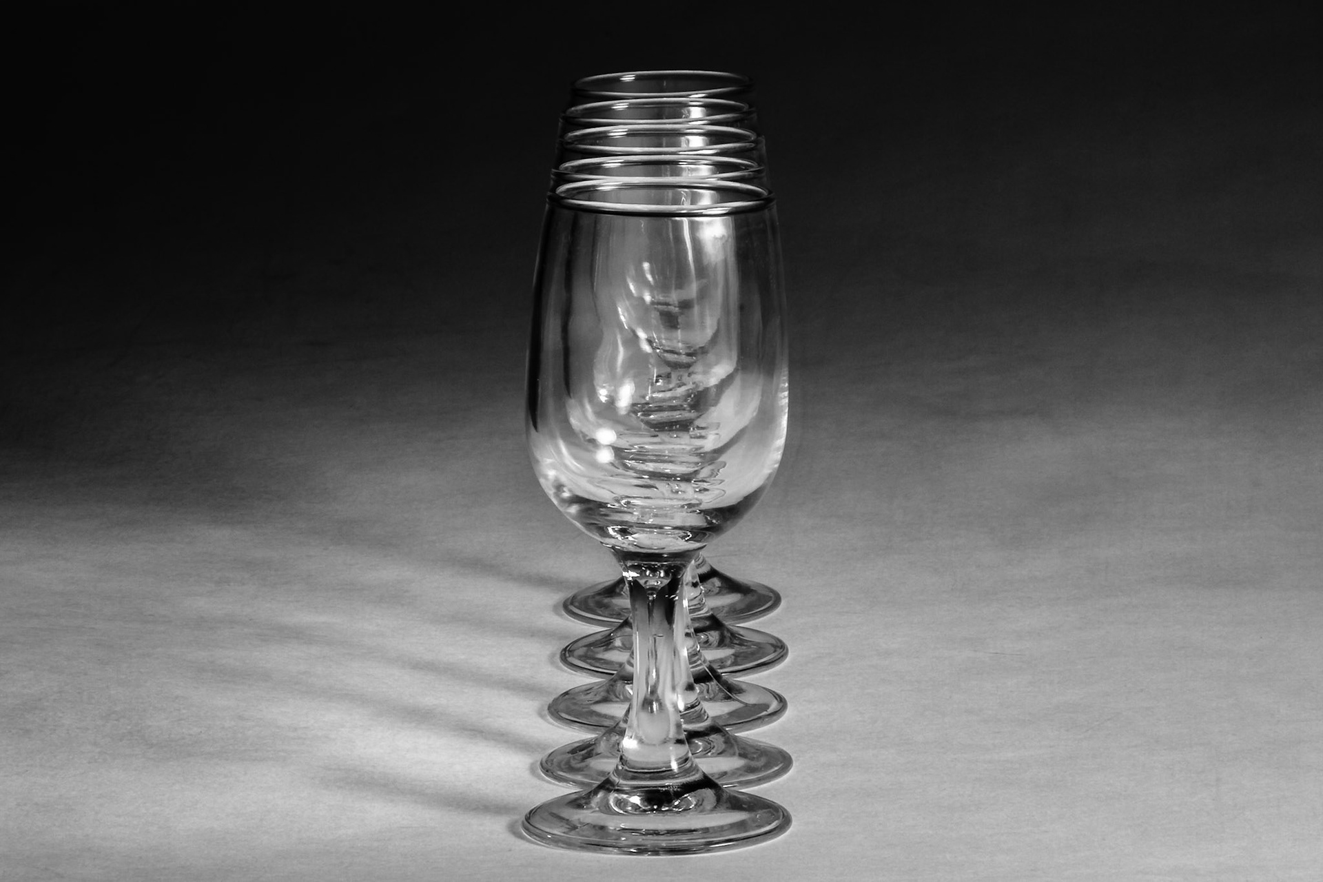 Aligned Wine Glasses