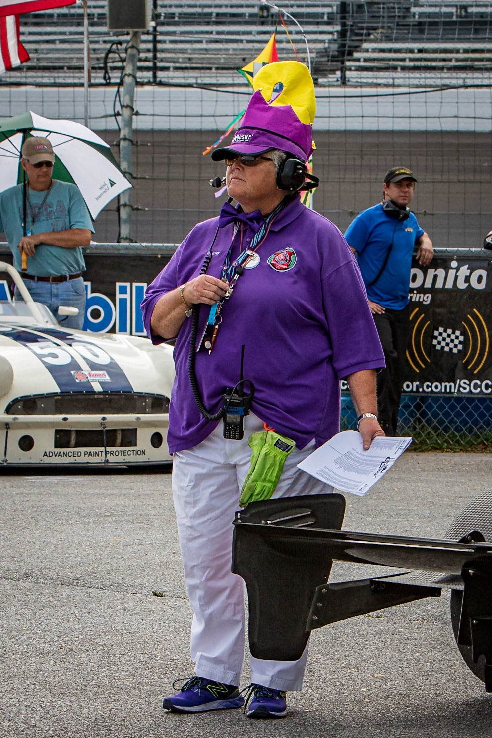 Shirley Thompson on the Grid (Indianaoplis Motor Speedway)