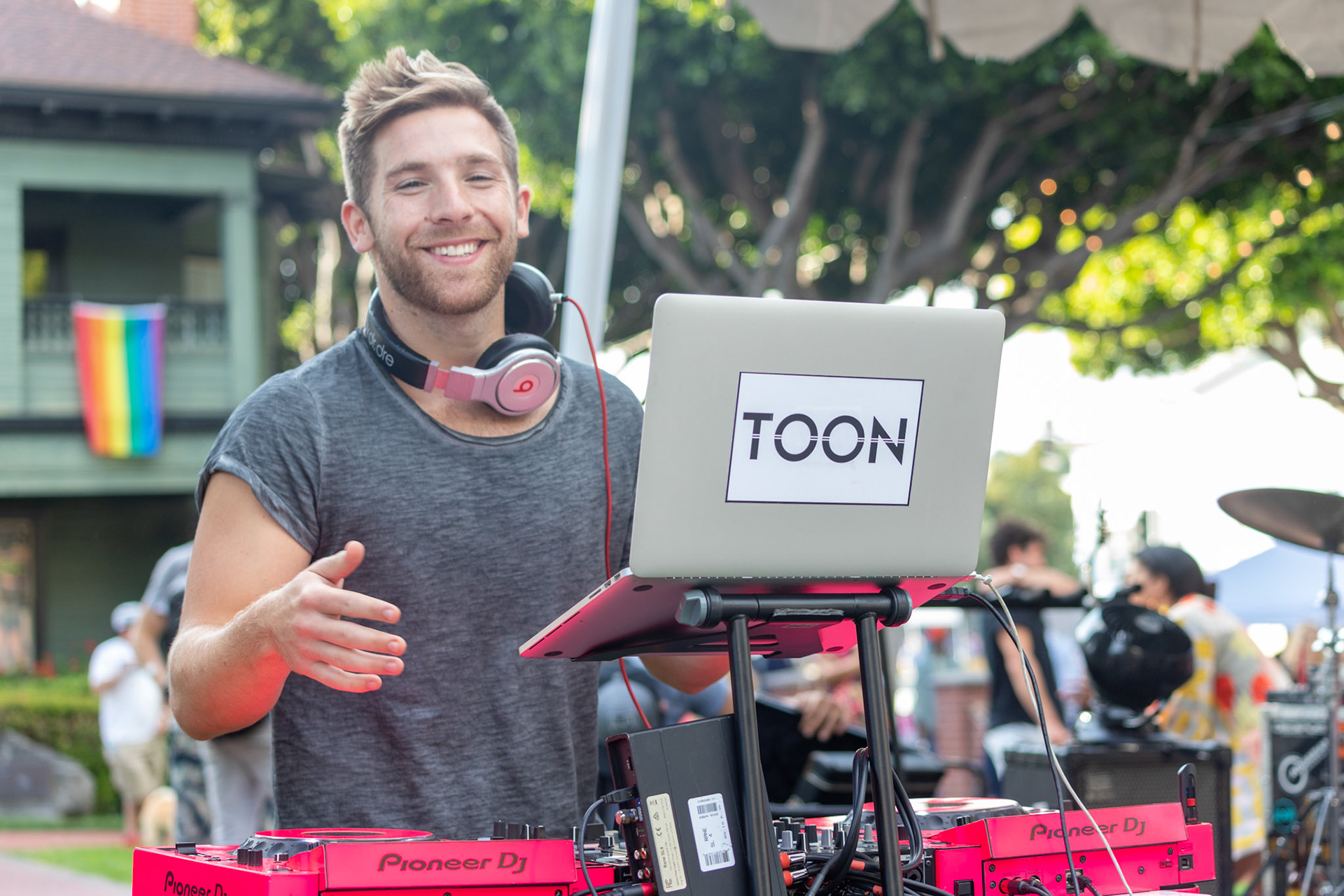 DJ Toon portrait at the 19th Annual Main Street Santa Monica Summer Soulstice Festival on Jun. 23. 2019.