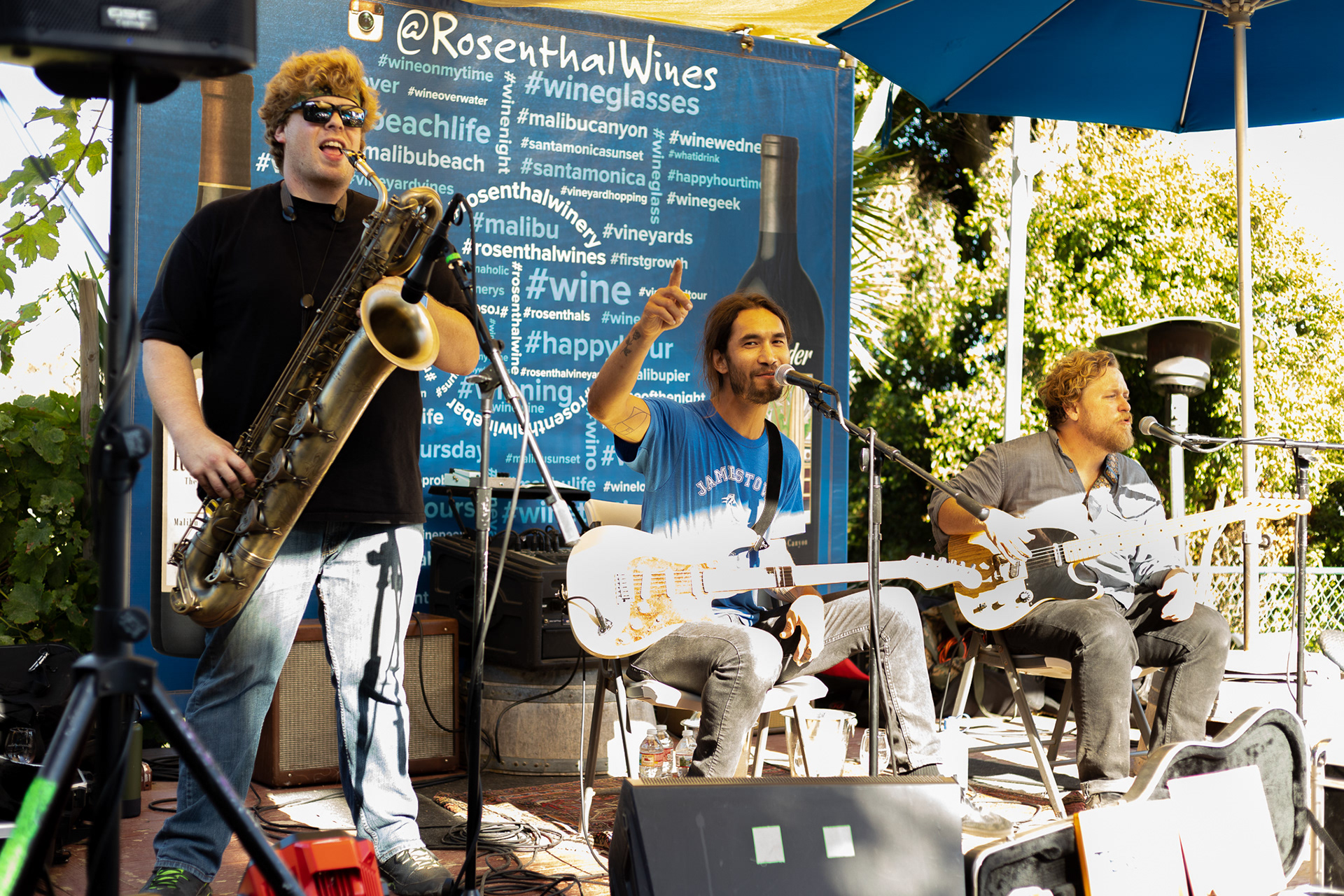 The Tens performs at Rosenthal Wine Bar in Malibu, California on Jul. 27, 2019.