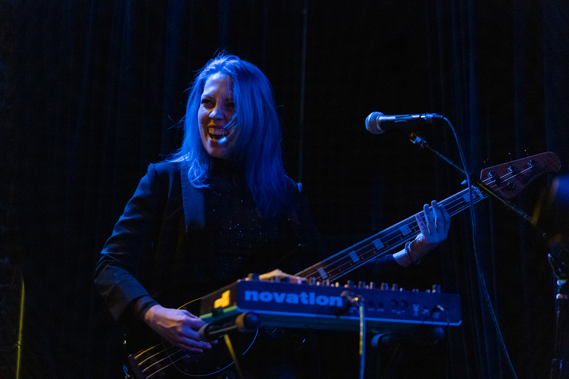 Lauren Lakis and her band perform at the Hi Hat in Los Angeles on Jan. 30, 2020