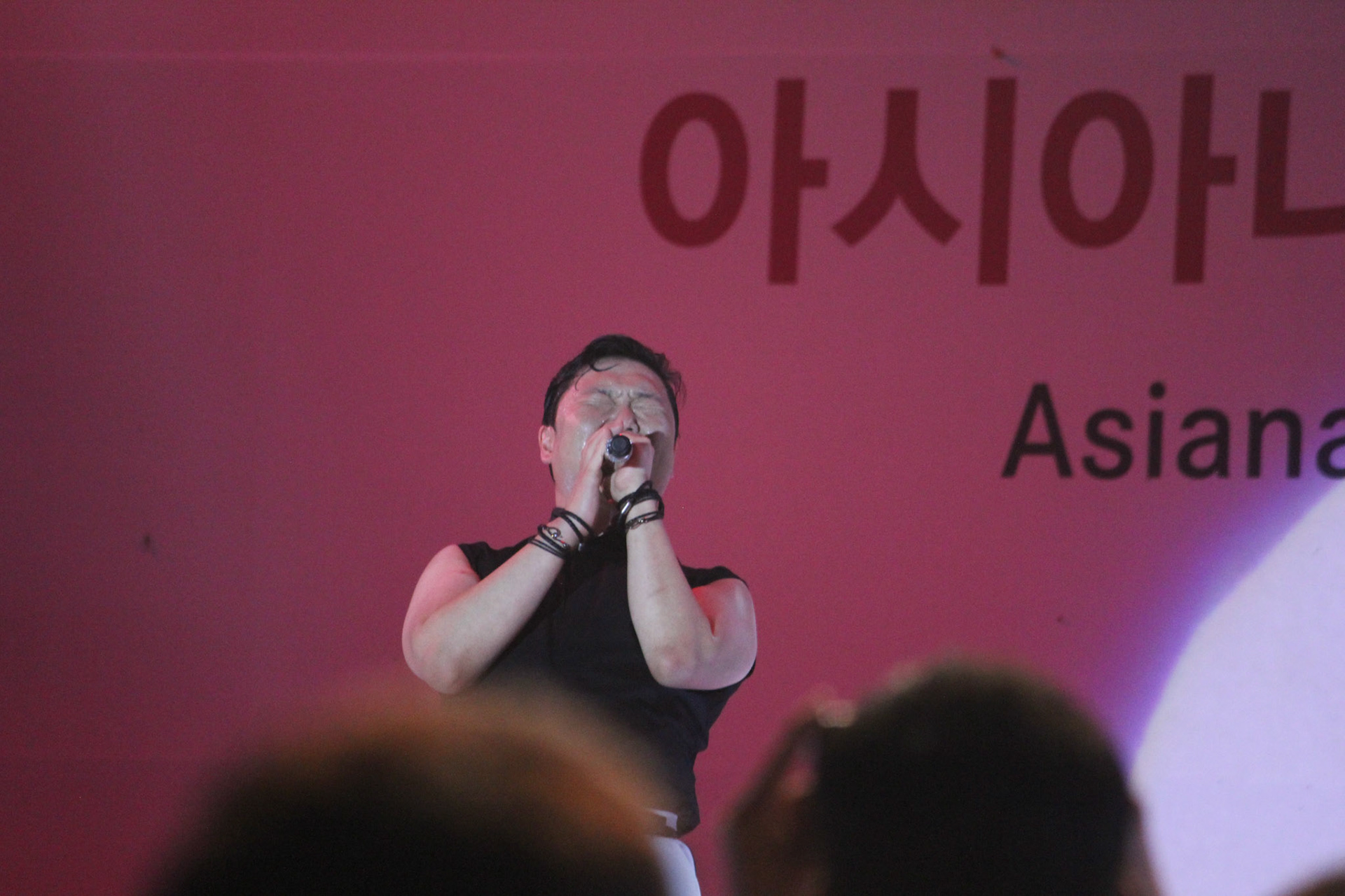 PSY performs at an Asiana Airlines corporate event in Seoul, South Korea on Sep. 9, 2016.