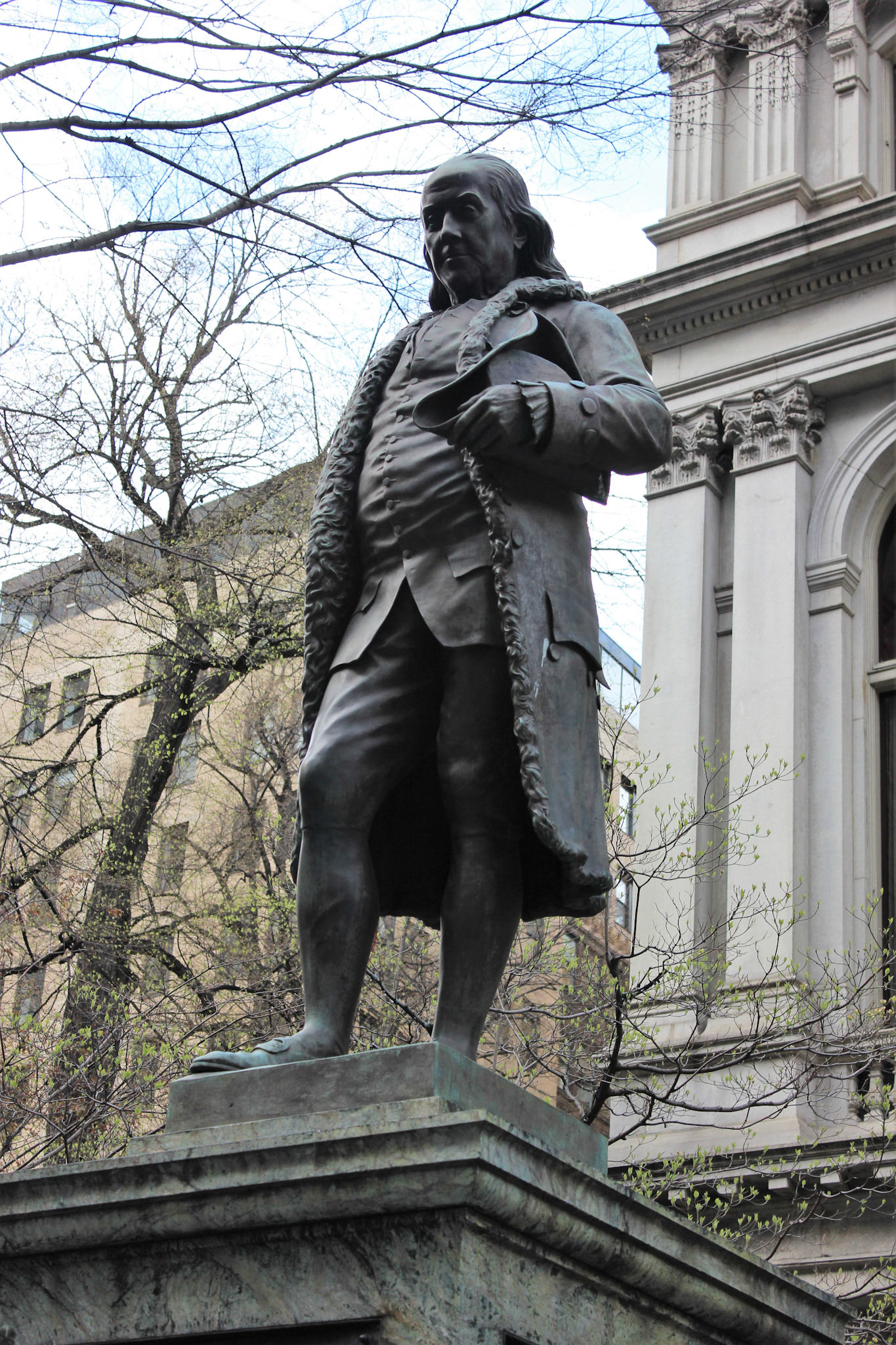 Benjamin Franklin statue in Boston, May 2014