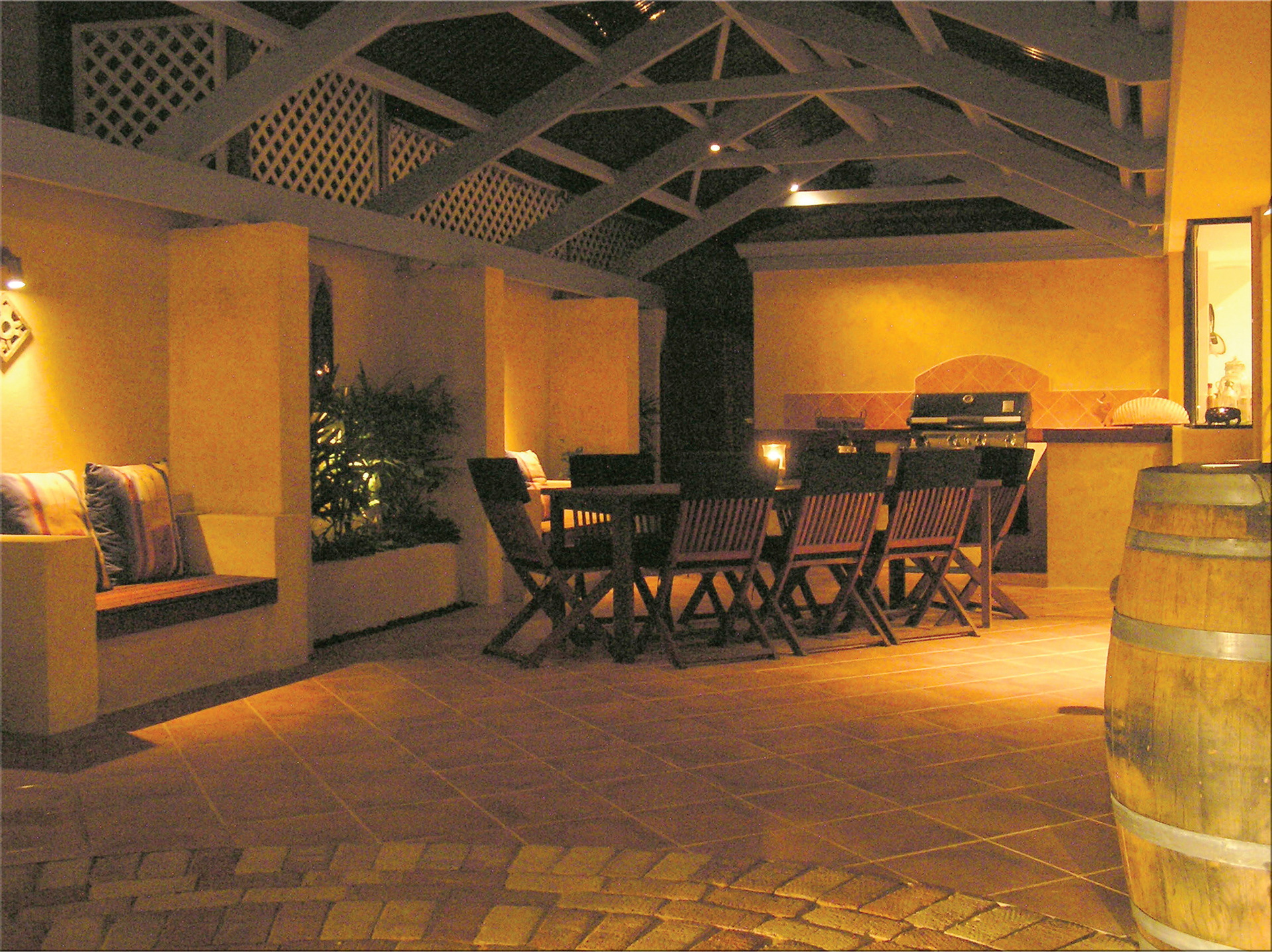 UNDER LIGHTS - OUTDDOR KITCHEN DINING AND RECREATION