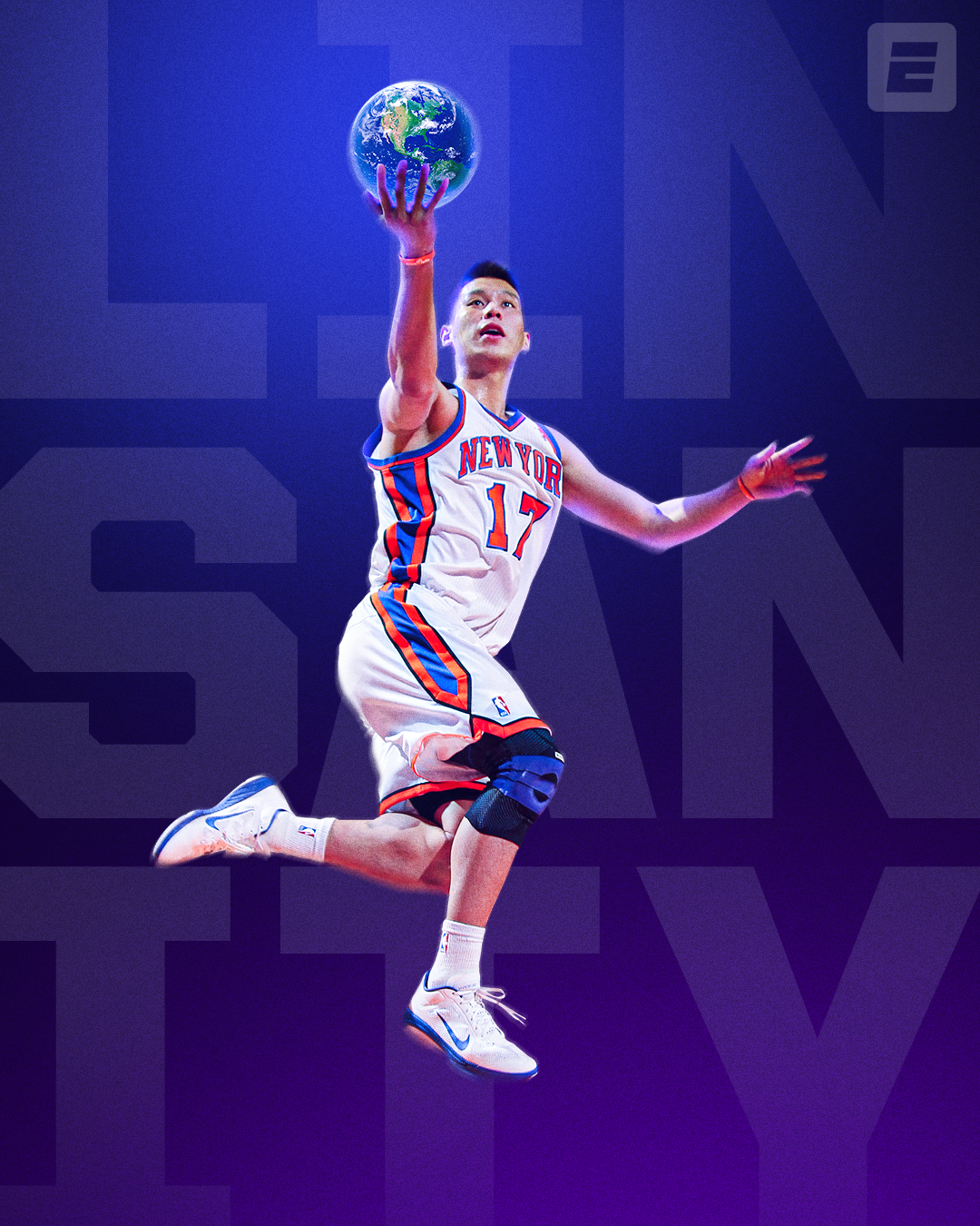 Photoillustration commemorating the anniversary of Linsanity; this was retweeted by Jeremy Lin on his personal account