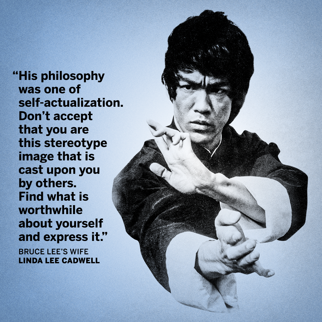 Bruce Lee quote graphic promoting the release of ESPN's "Be Water" documentary