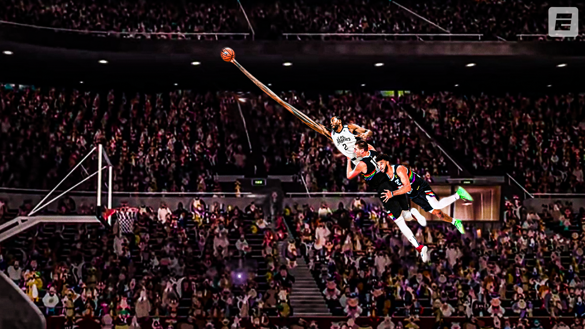 Kawhi Leonard and the Mavericks "Space Jam" tribute photoillustration