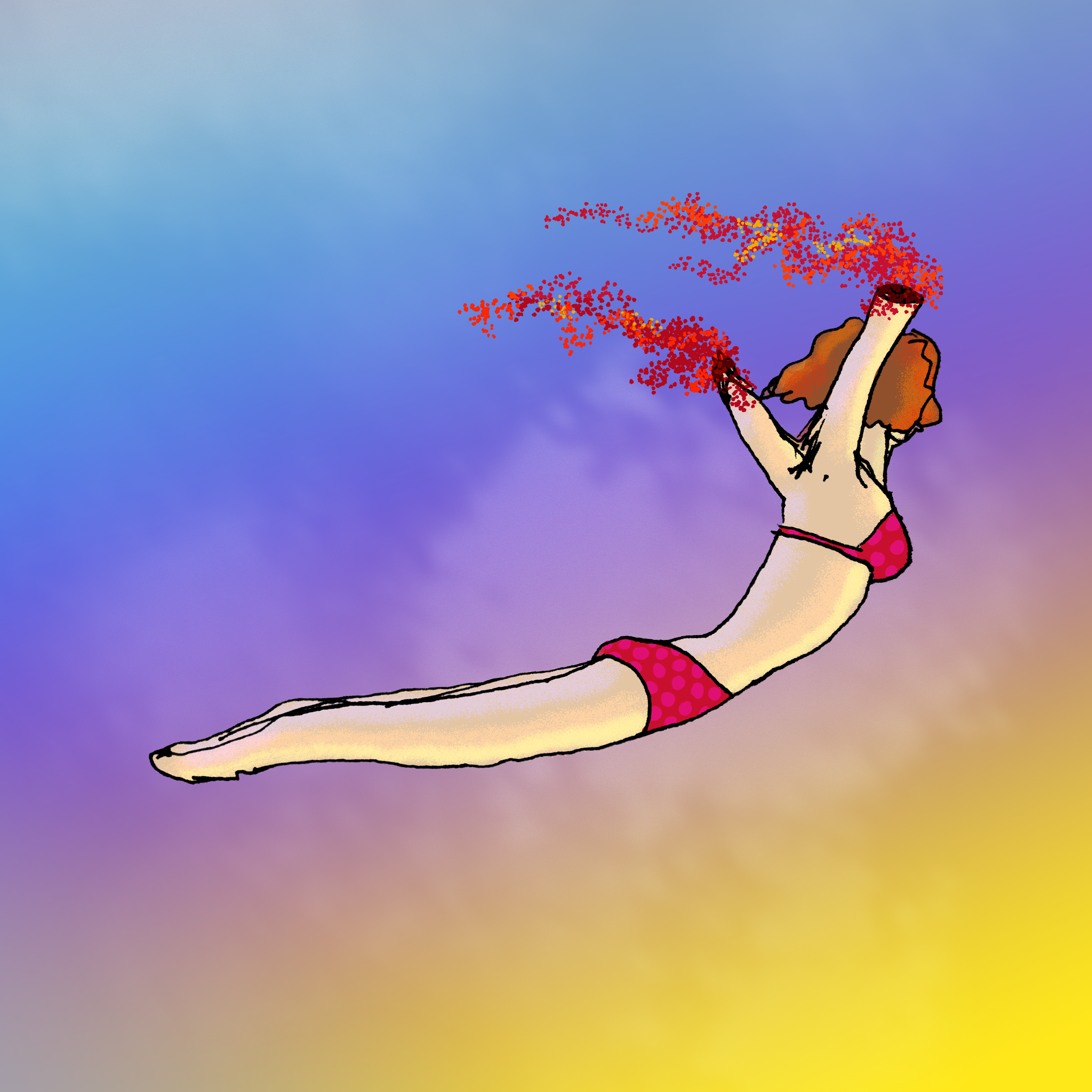 Blood cover art - drawn by Juliana Hatfield, colored by me