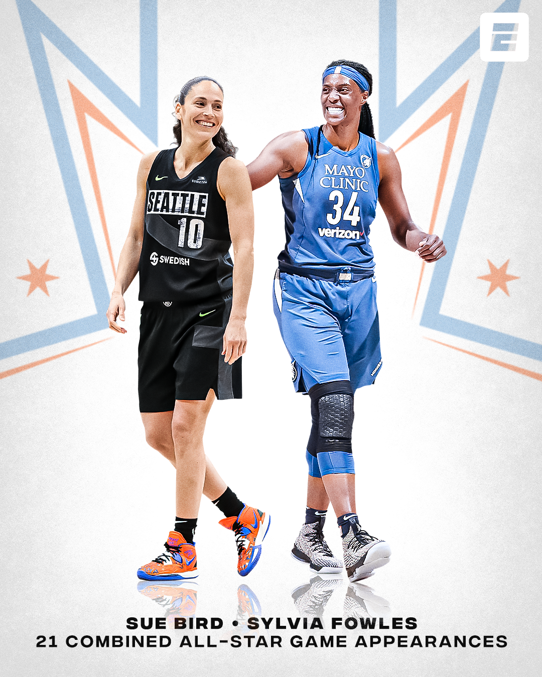 Sue Bird/Sylvia Fowles All-Star photoillustration
