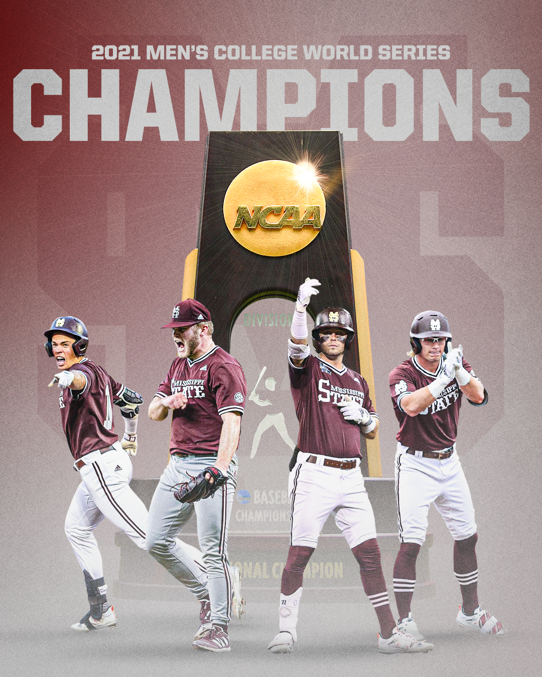 2021 Men's College World Series Champs photoillustration