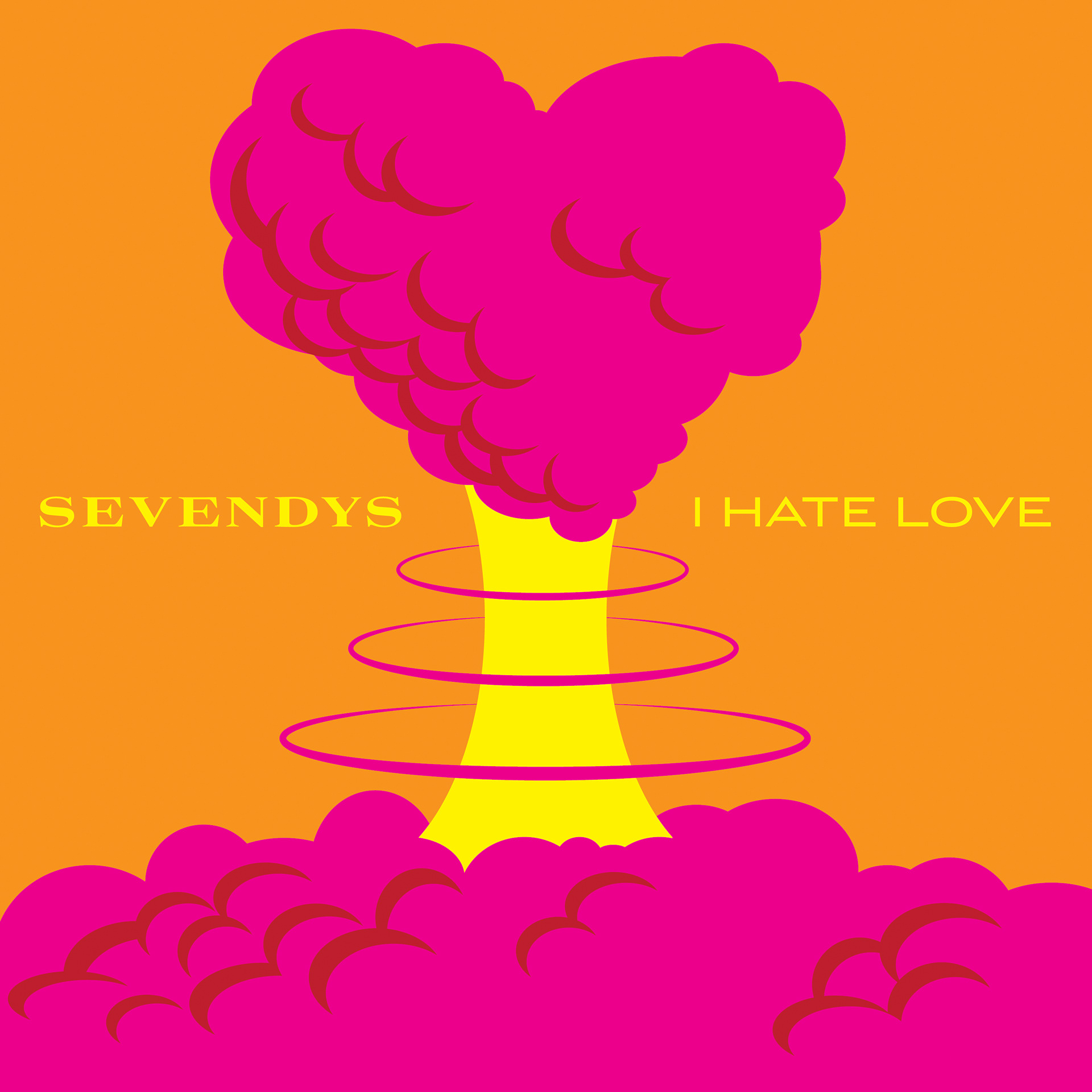 Sevendys, "I Hate Love" single cover illustration