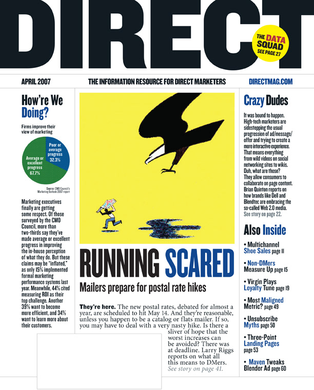 Direct cover; illustration by Guy Billout