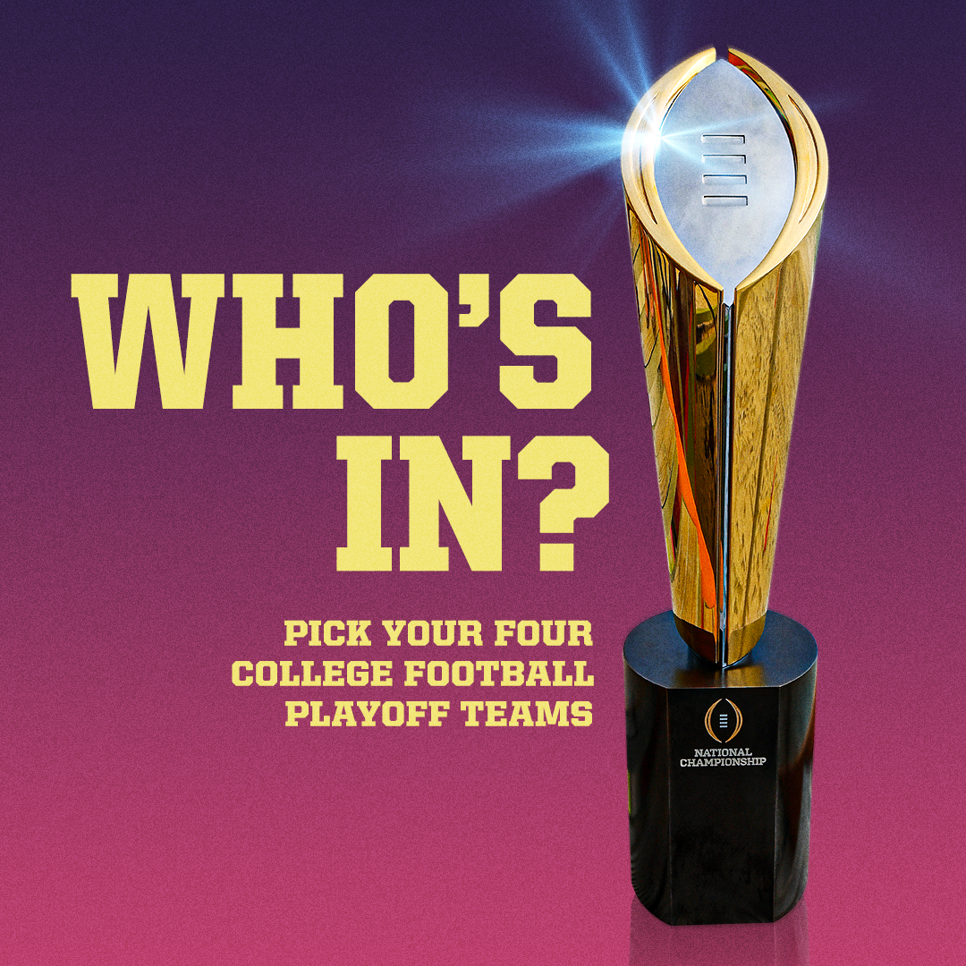College Football Playoff hype graphic