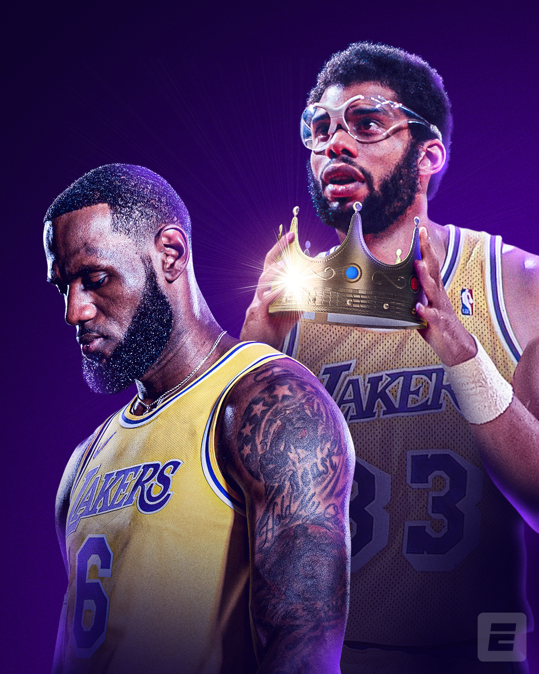 Photoillustration commemorating LeBron James taking the all-time NBA scoring lead; this was reposted by LeBron on his personal account