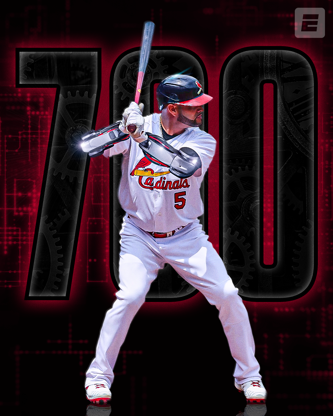 Albert Pujols 700 HRs photoillustration