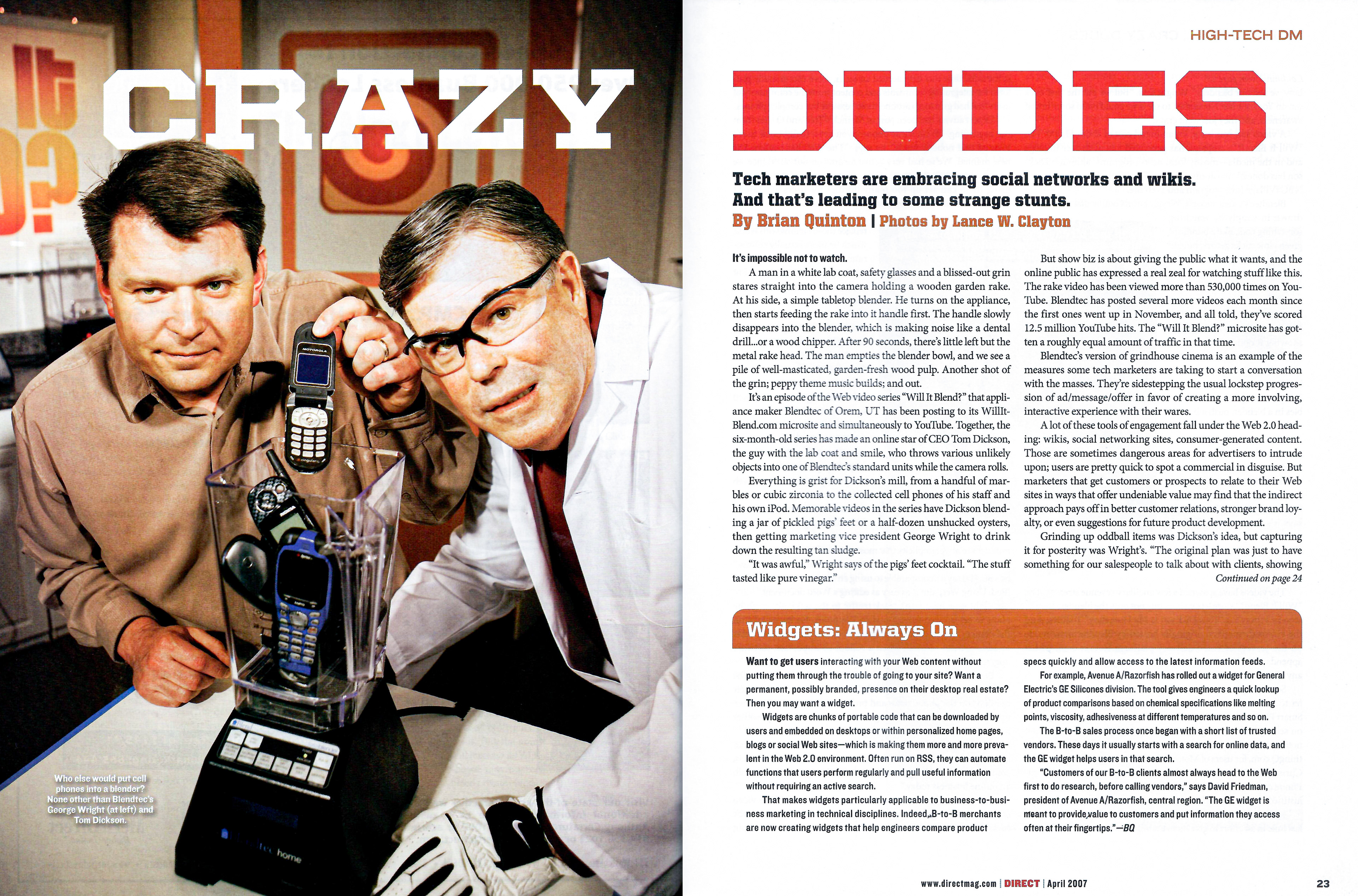Direct feature spread