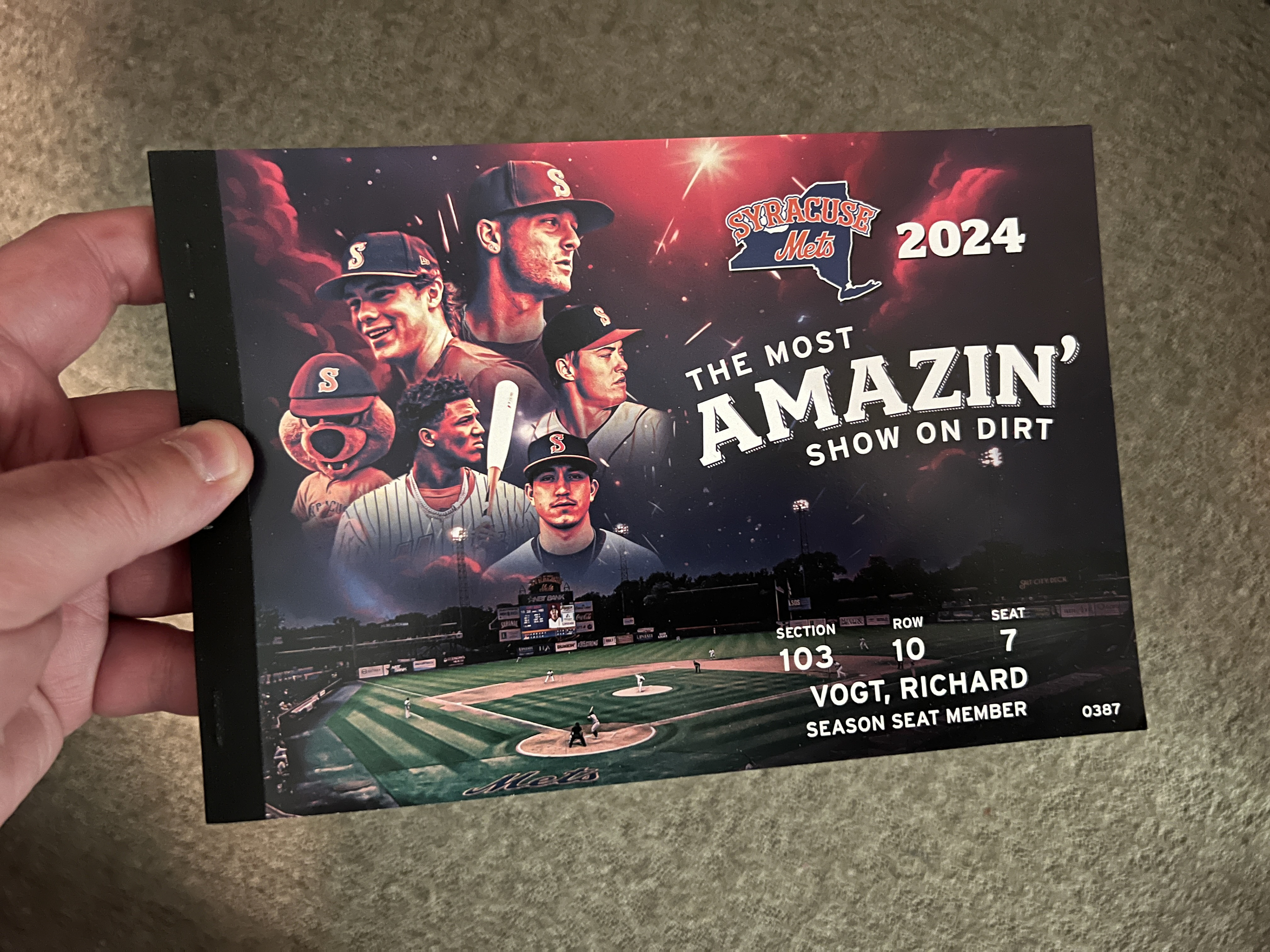The Syracuse Mets 2024 season ticket book