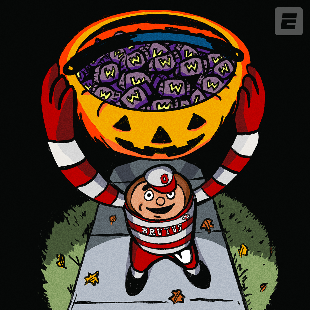 Ohio State Brutus Halloween cartoon