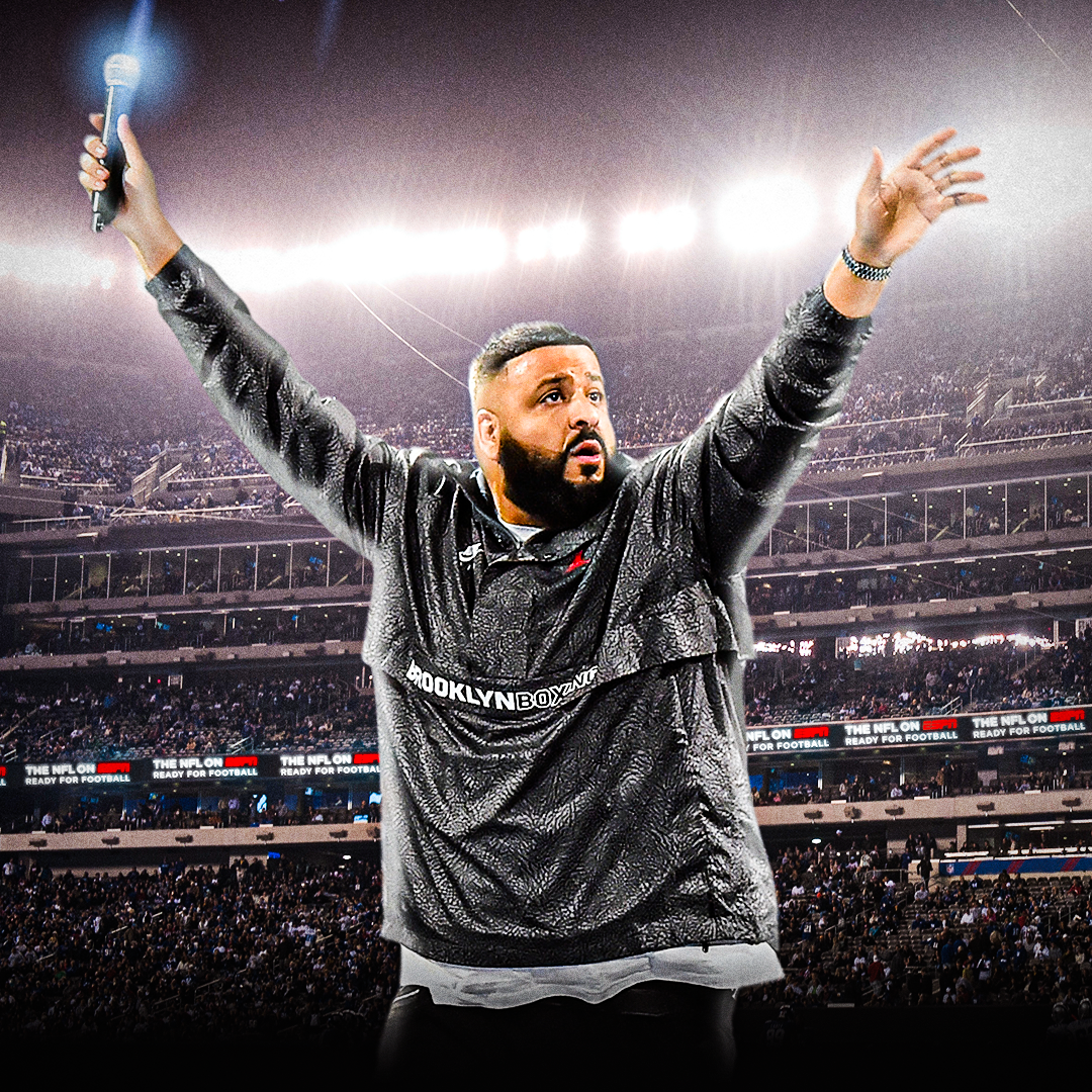 DJ Khaled photoillustration to promote his partnership with The NFL on ESPN