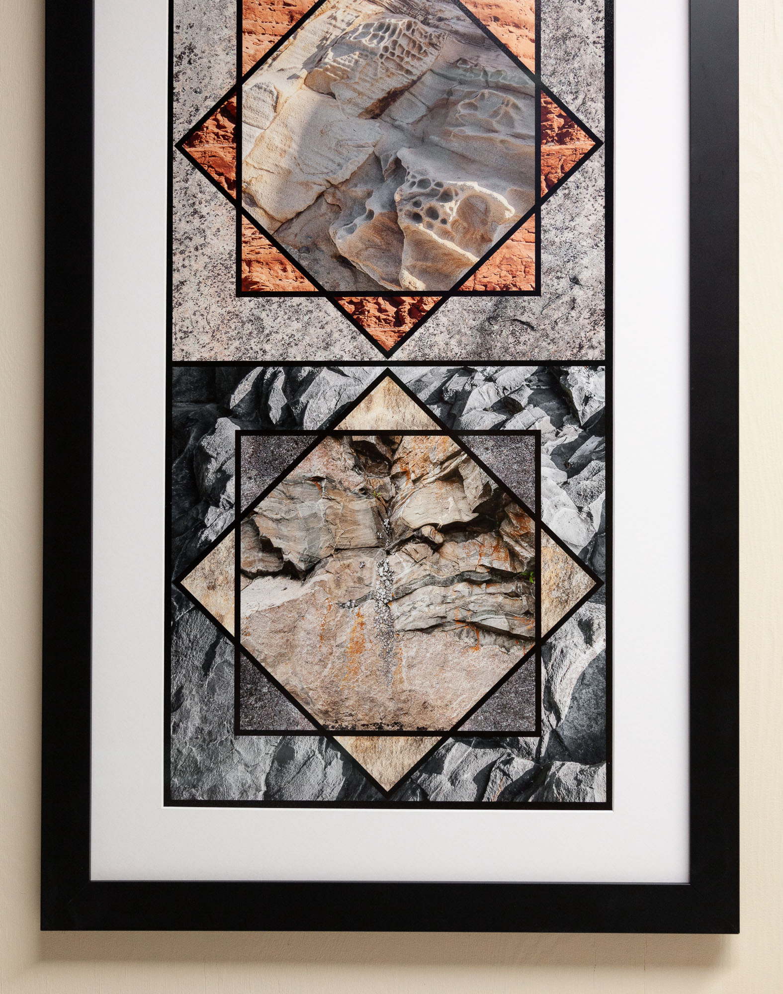 Images in "Meditation" series are presented matted and framed to archival standards with a simple black wood frame, white mat and with UV protective art glass. The artist has signed and edition-ed the print.