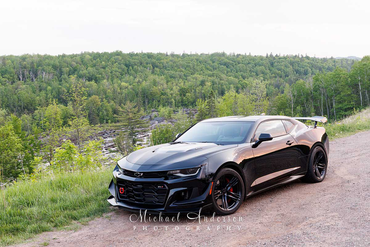 2018 ZL1 1LE Camaro (Mosaic Black Metallic). Photo was taken prior to light painting the car.