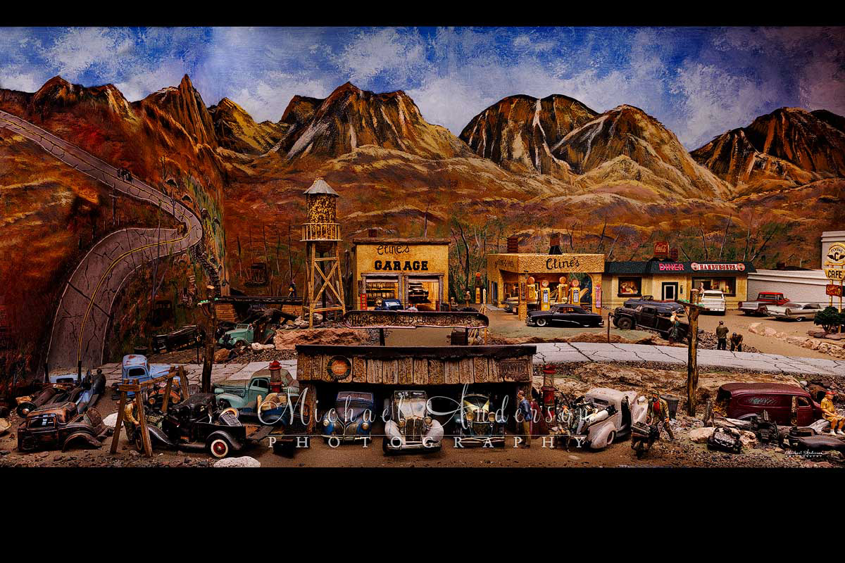 The left section of an amazing Route 66 diorama (circa 1958).