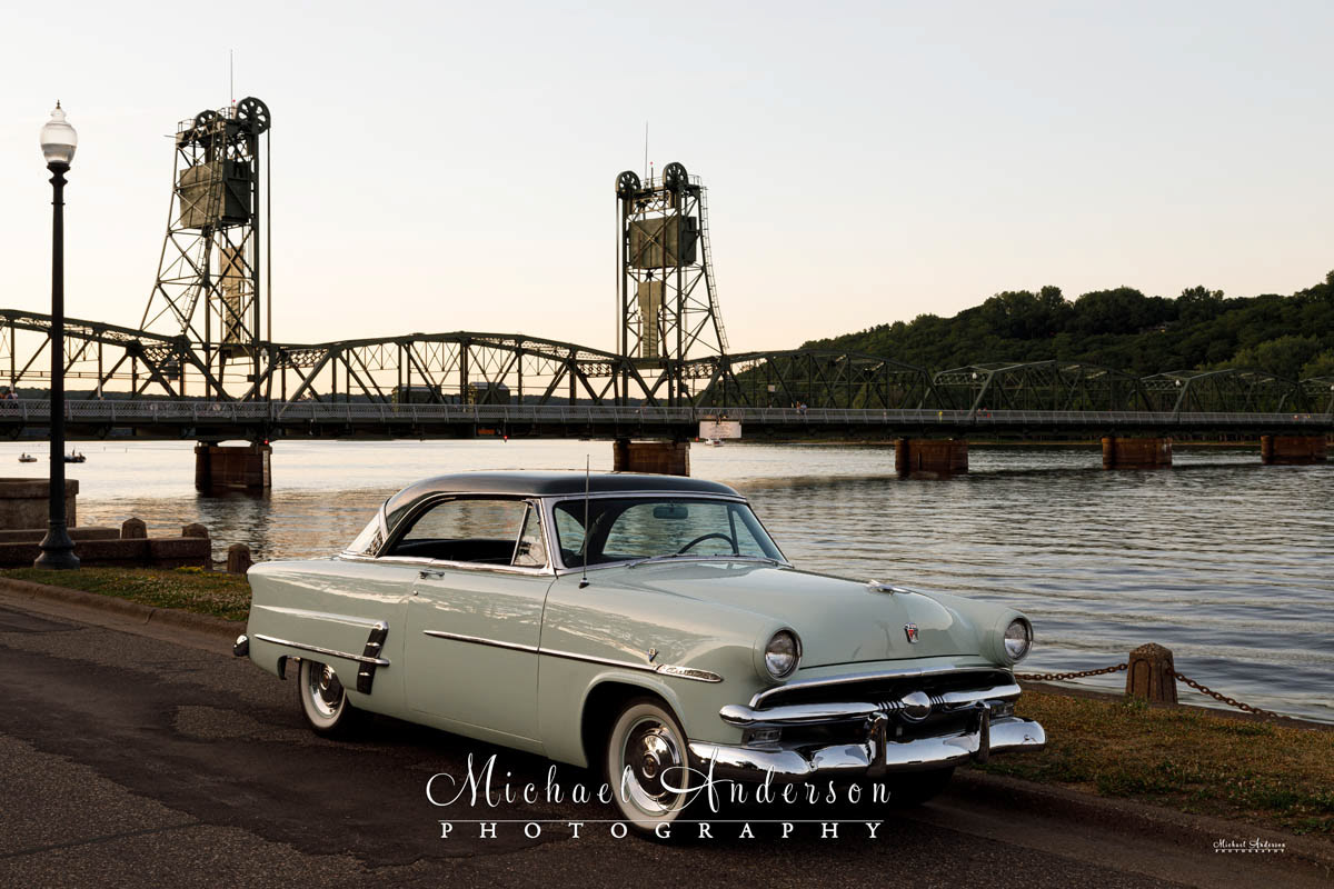 A beautiful 1953 Ford Crestline Victoria in downtown Stillwater, MN.