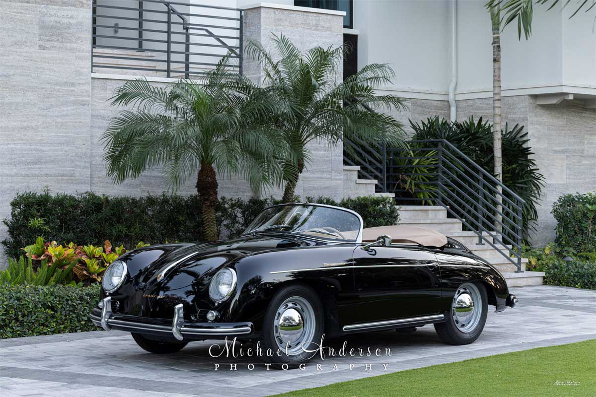 Photo of a 1958 Porsche 356A 1600 Speedster prior to light painting it.