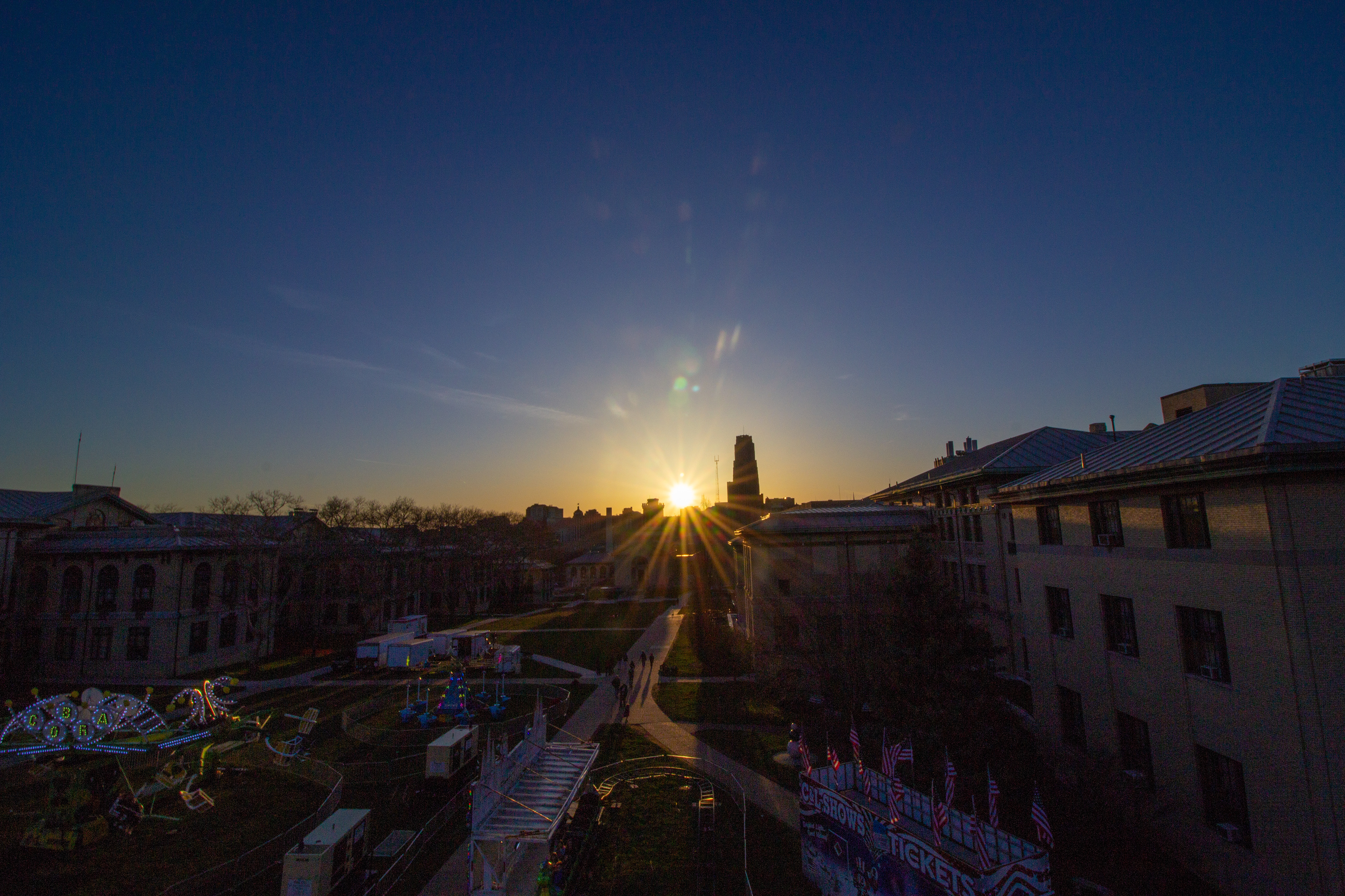 Sunset over Campus