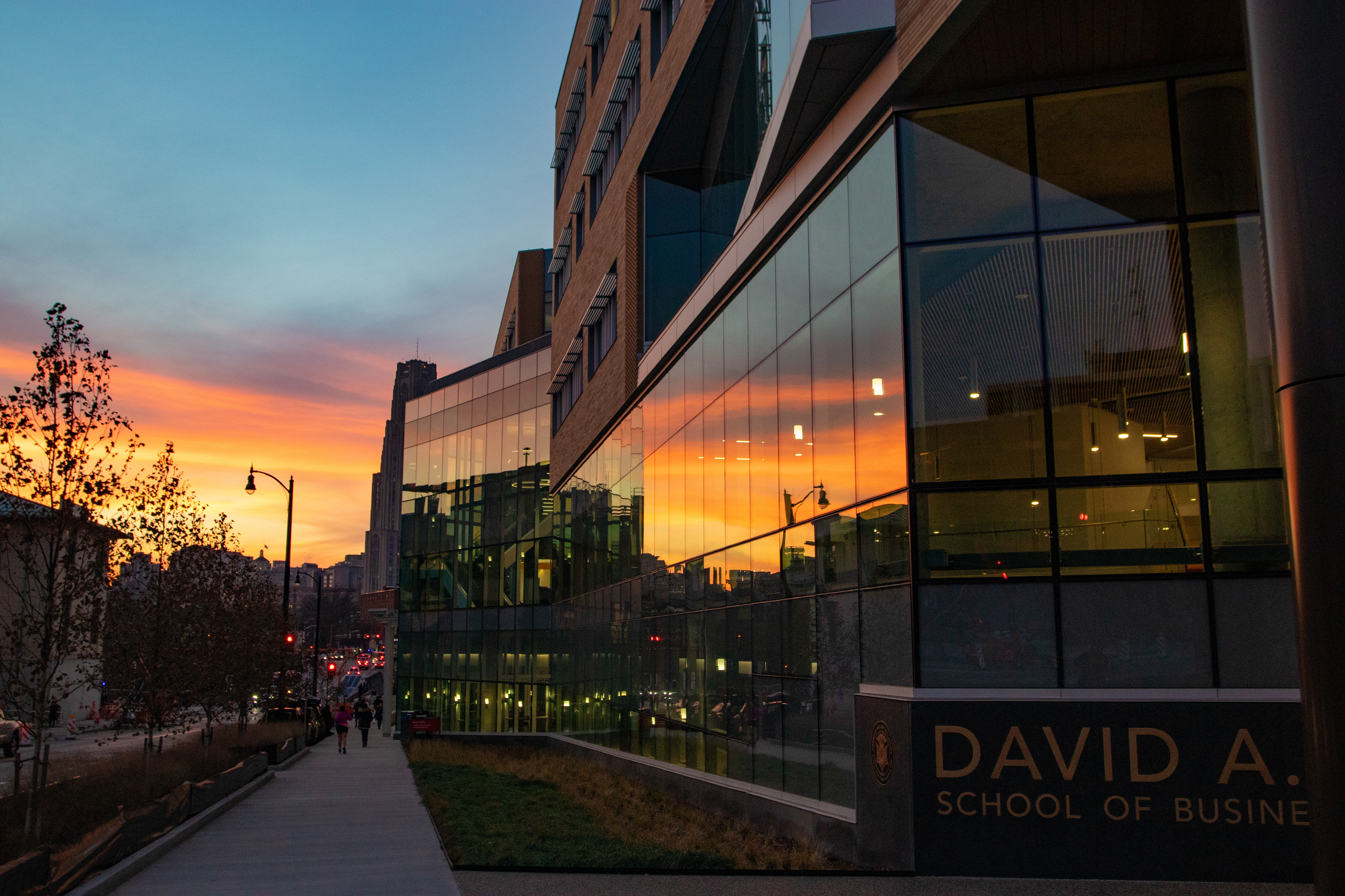 Sunset at the Tepper Quad