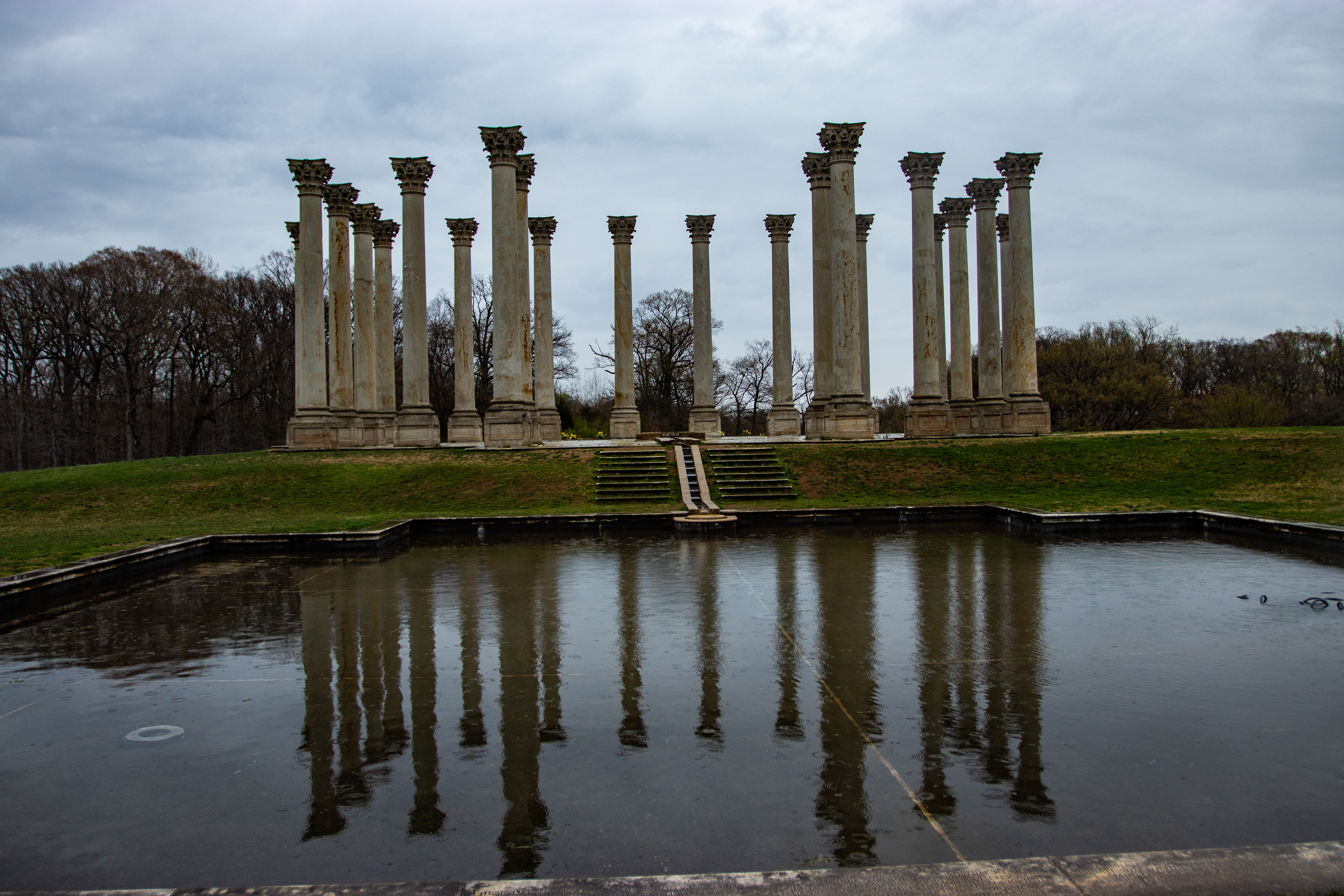 Capitol Collumns in the rain