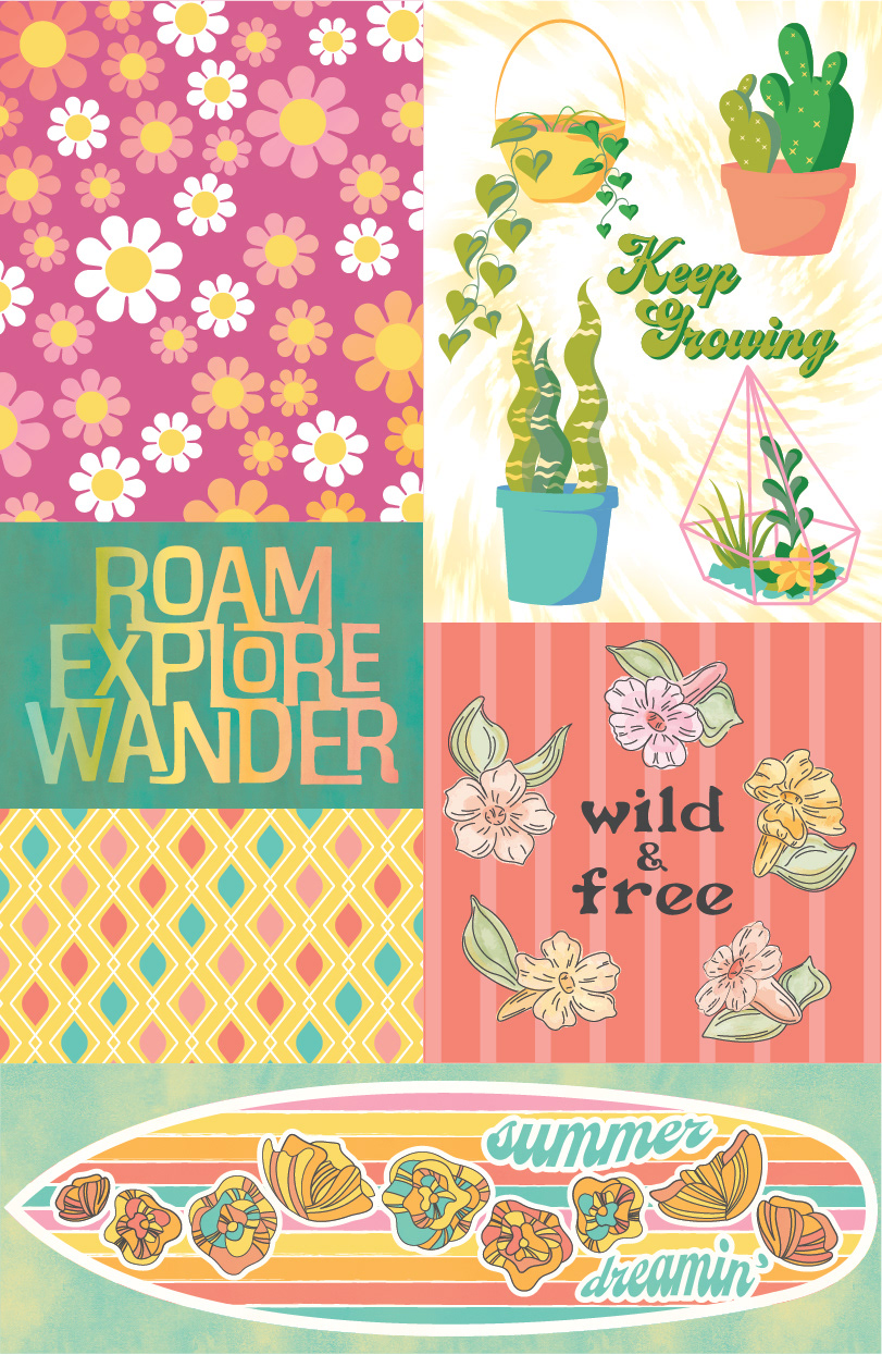 Free Spirit tween illustrations