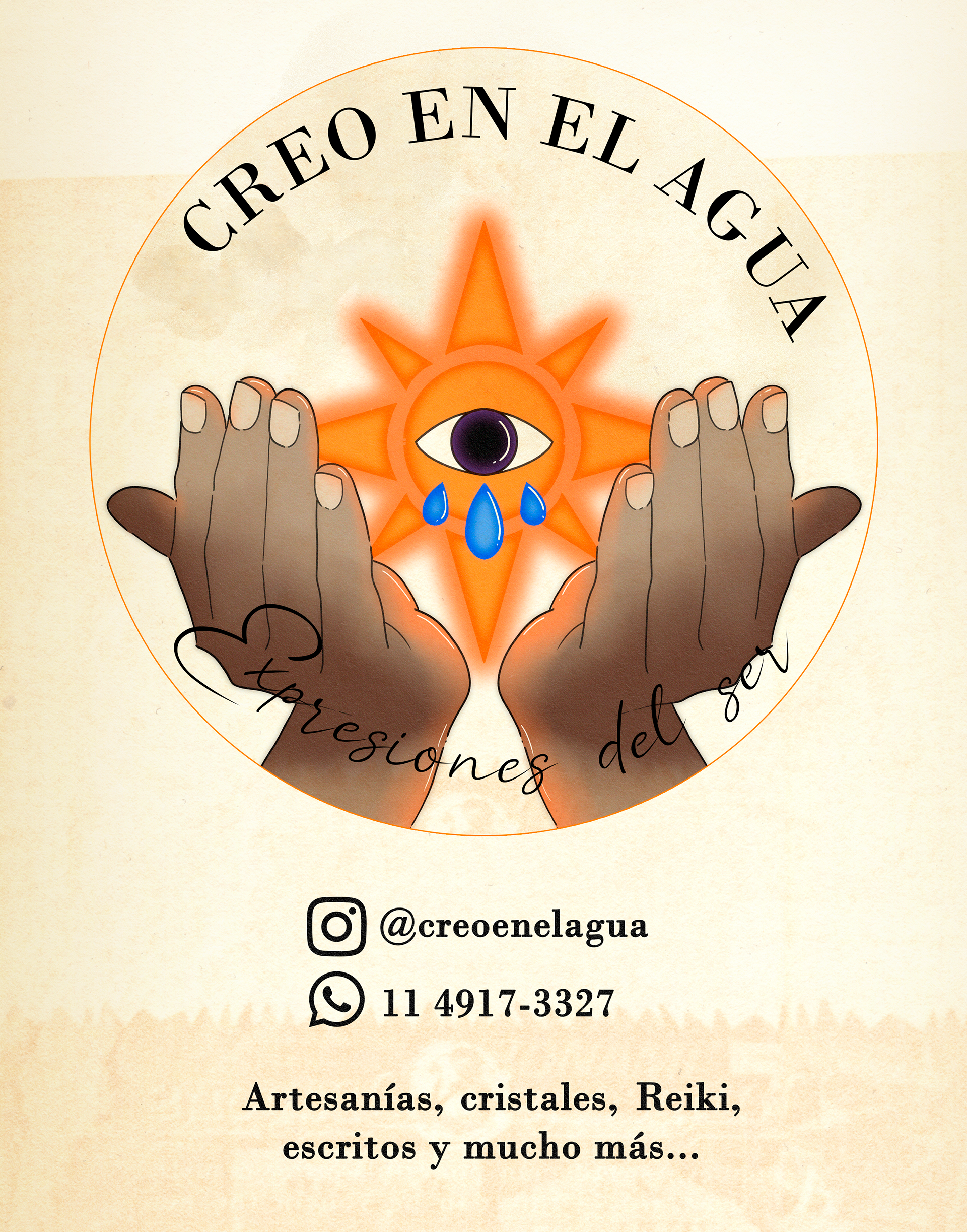 Brand Logo Art and Sticker Design - "Creo en el agua"