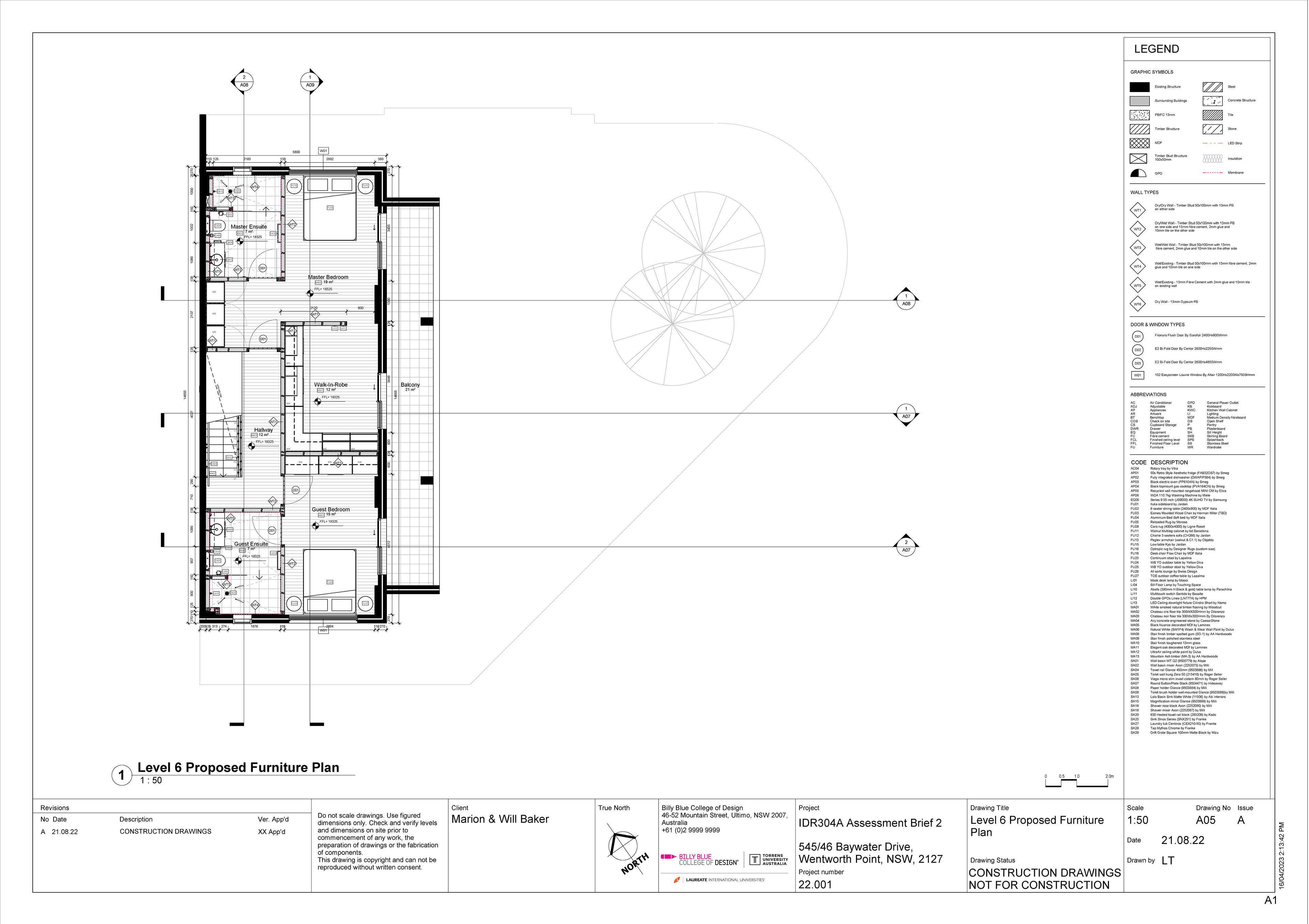 Level 6 Proposed Furniture Plan